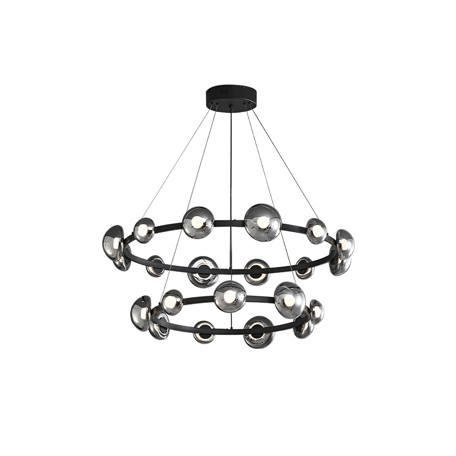 Brass Bar Glass Chandelier - Lumpaz