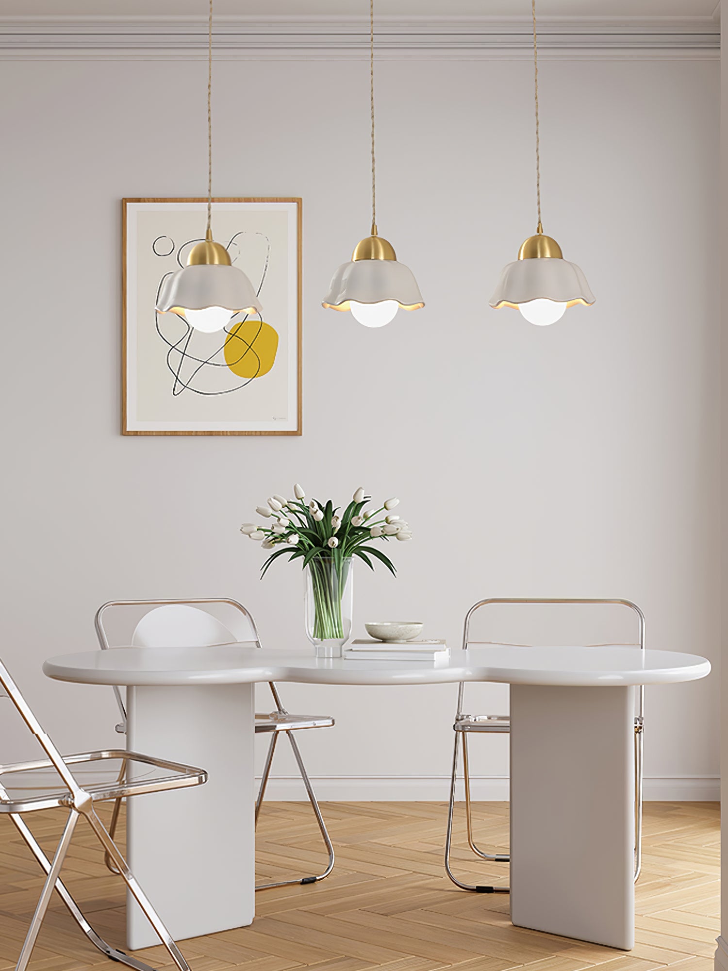 Ceramics Floral Pendant Light - Lumpaz