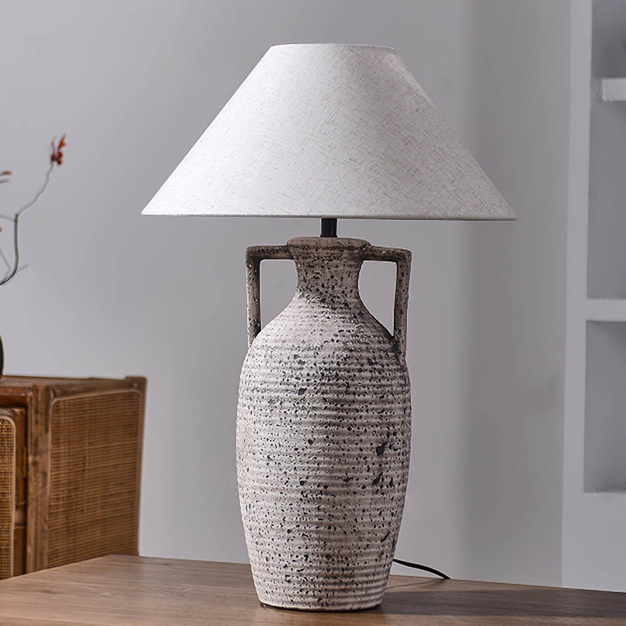 Speckled Ceramic Table Lamp - Lumpaz