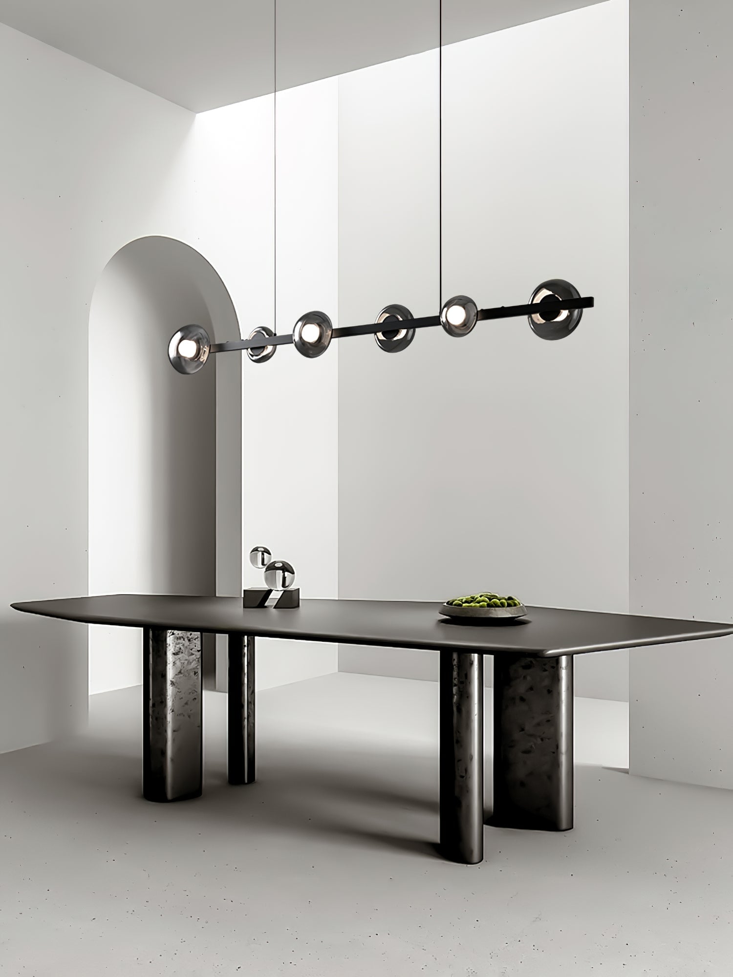 Brass Bar Glass Chandelier - Lumpaz