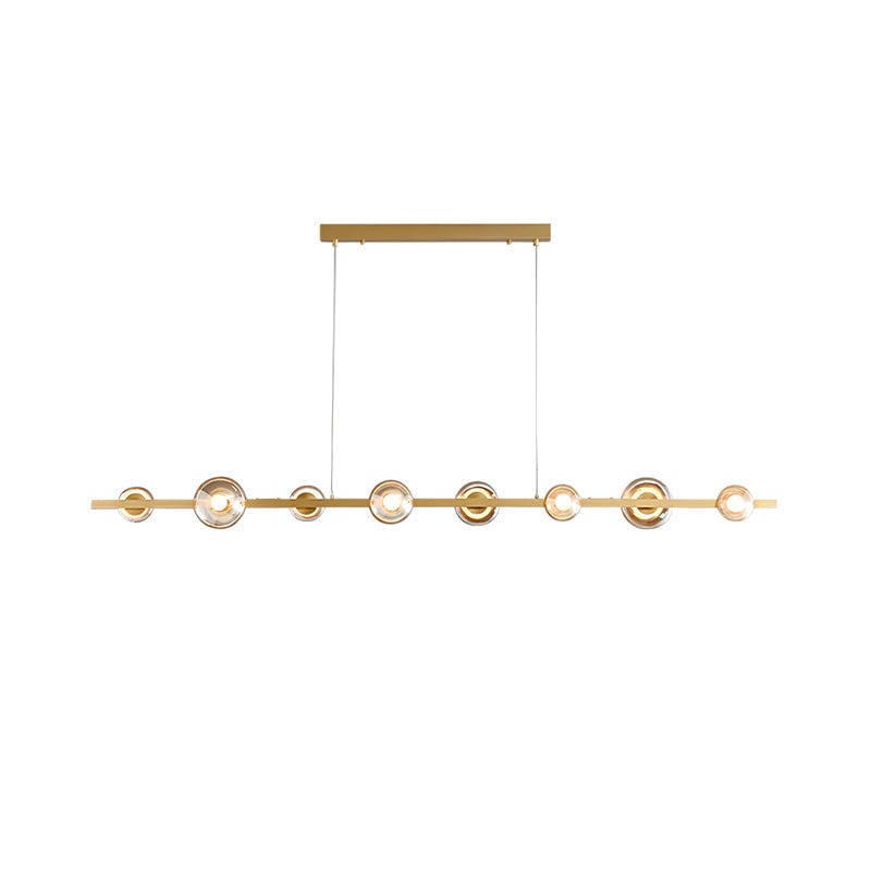 Brass Bar Glass Chandelier - Lumpaz
