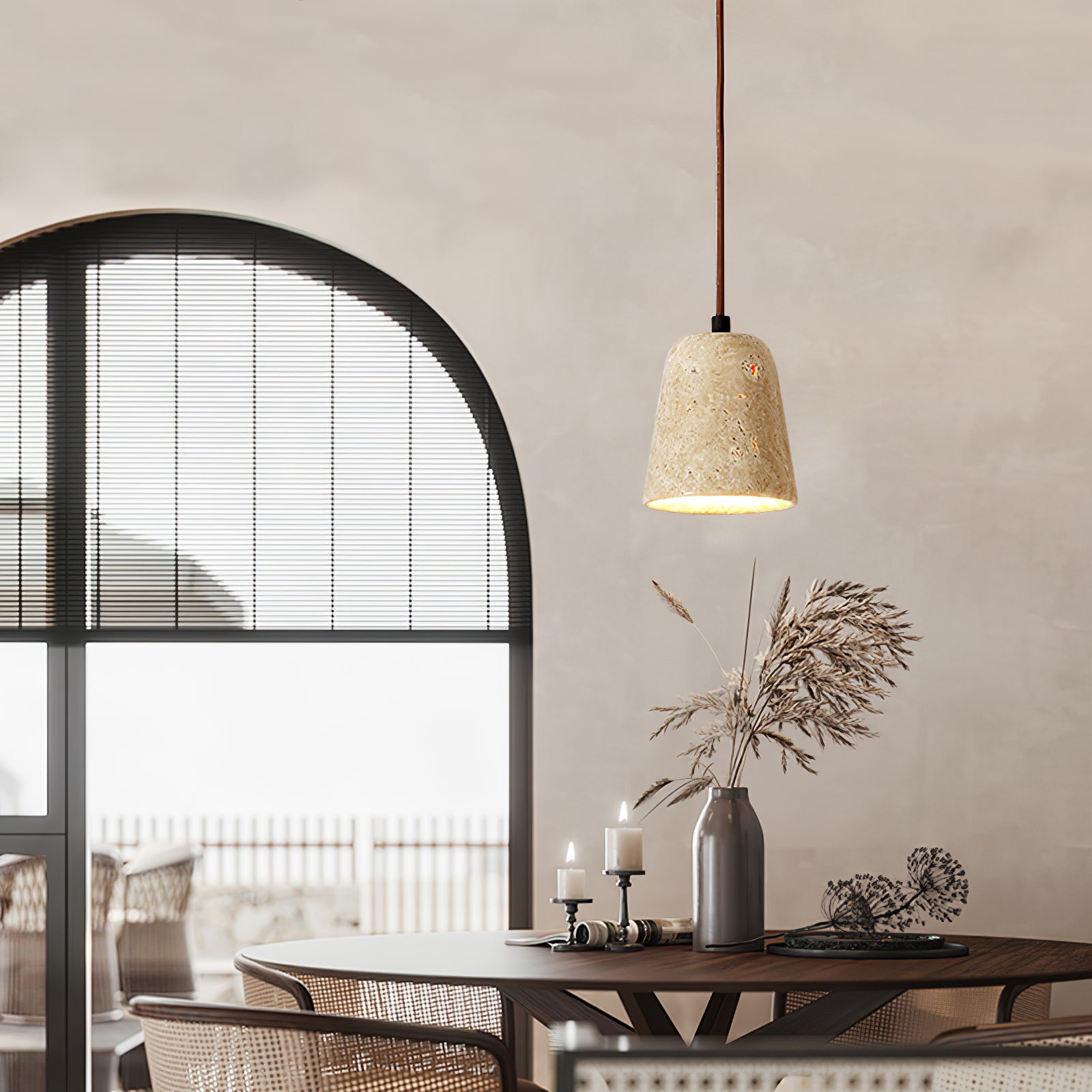 Travertine Pendant Lamp - Lumpaz