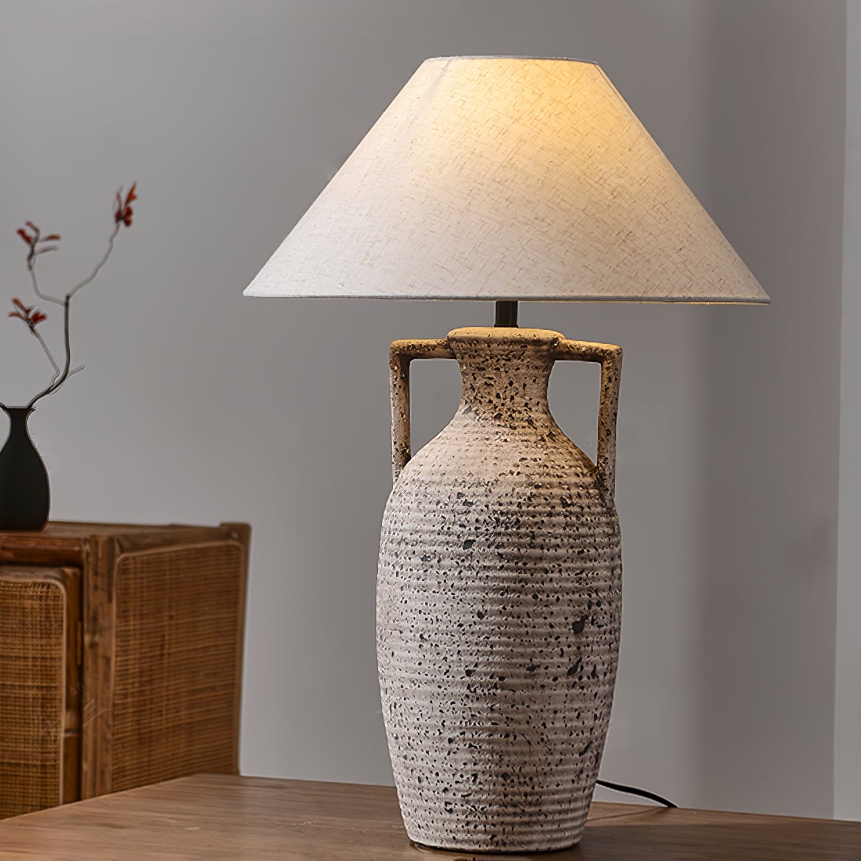 Speckled Ceramic Table Lamp - Lumpaz