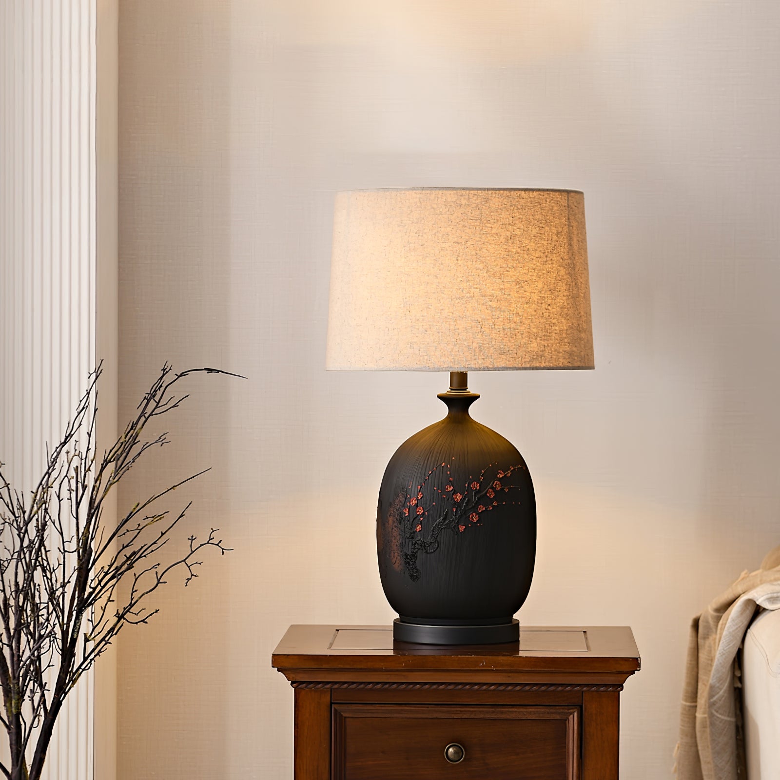 Plum Ceramic Table Lamp - Lumpaz