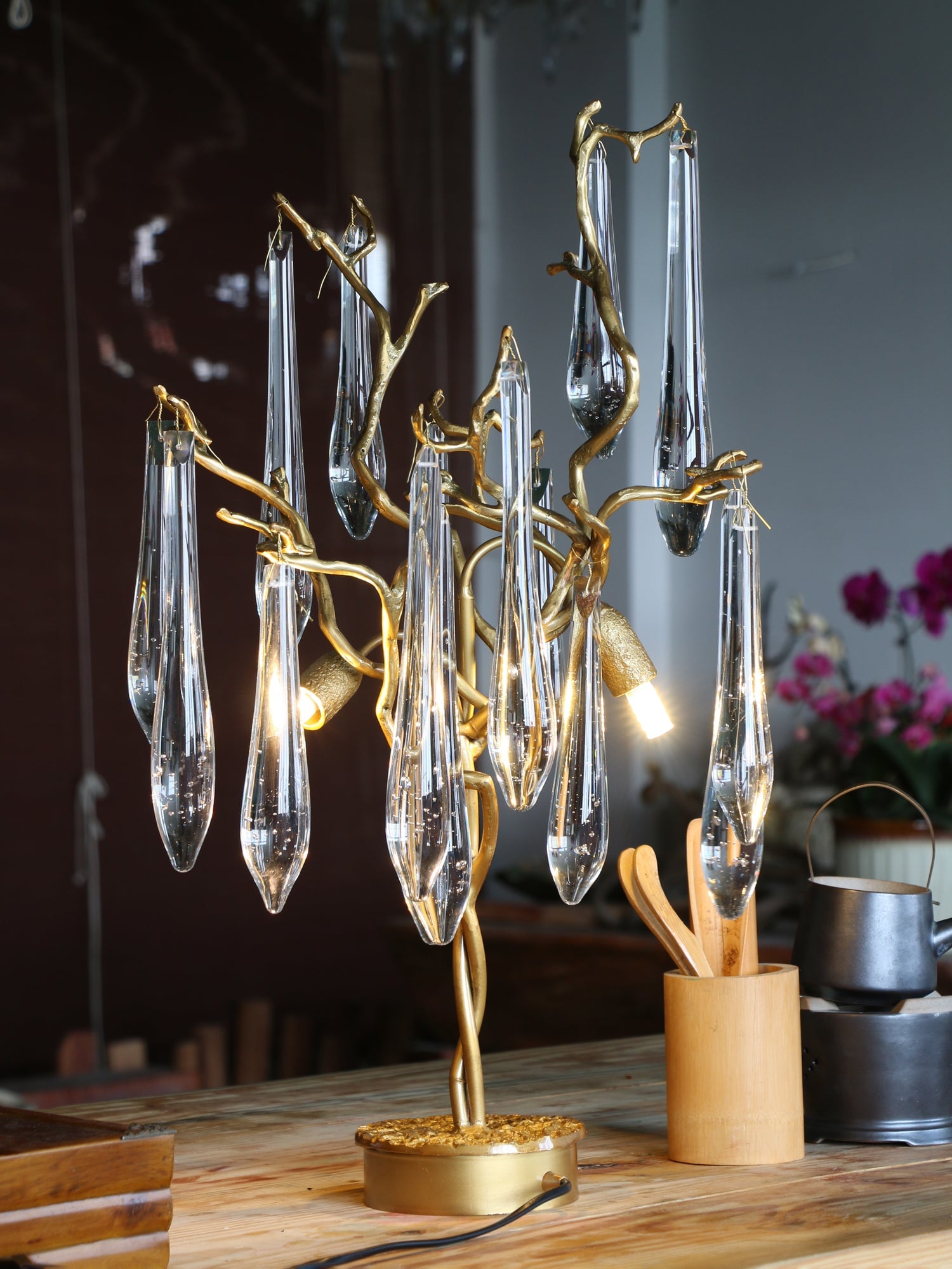 Aqua Willow Table Lamp - Lumpaz