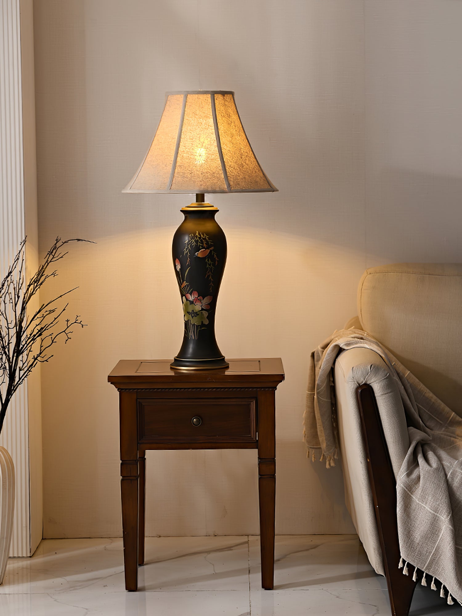 Lotus Ceramic Table Lamp - Lumpaz