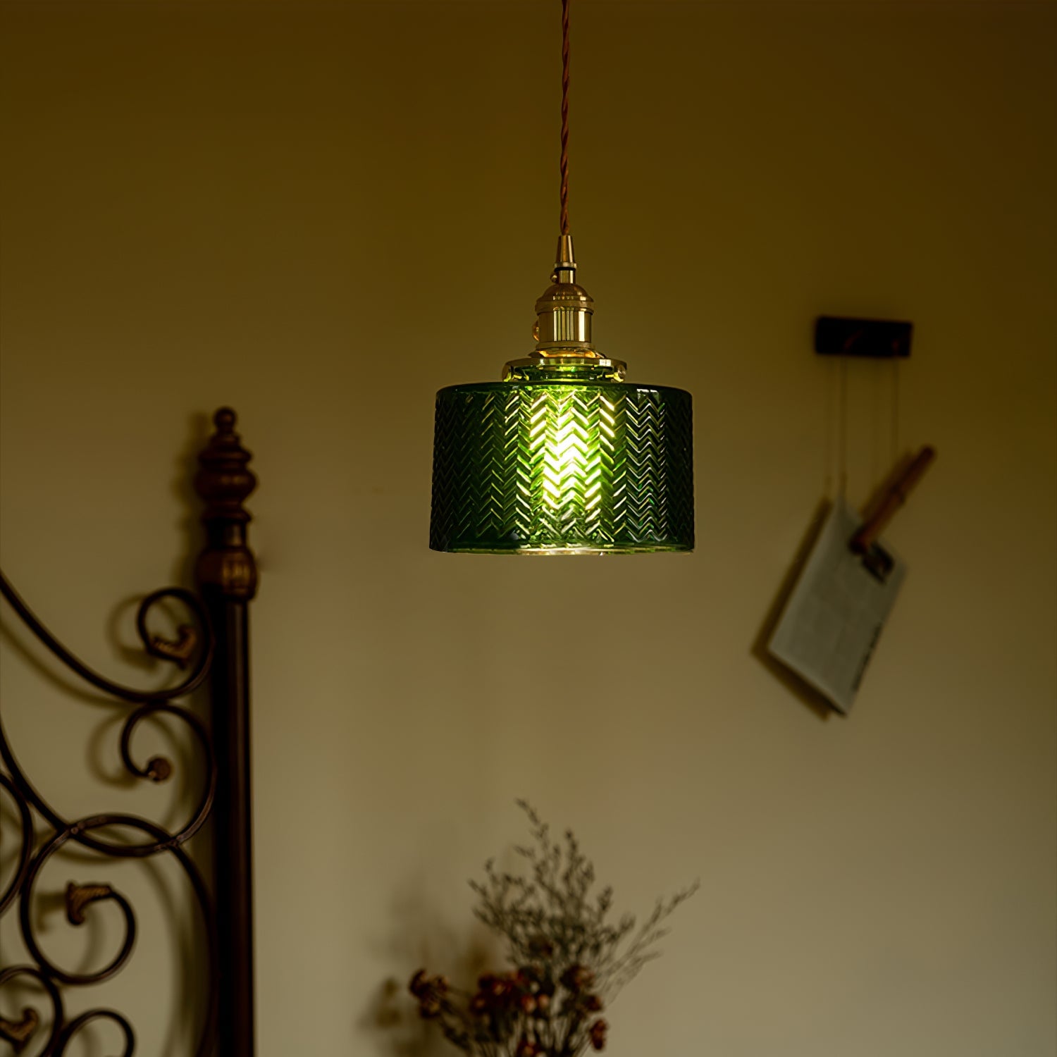 Green Glass Pendant Lamp - Lumpaz