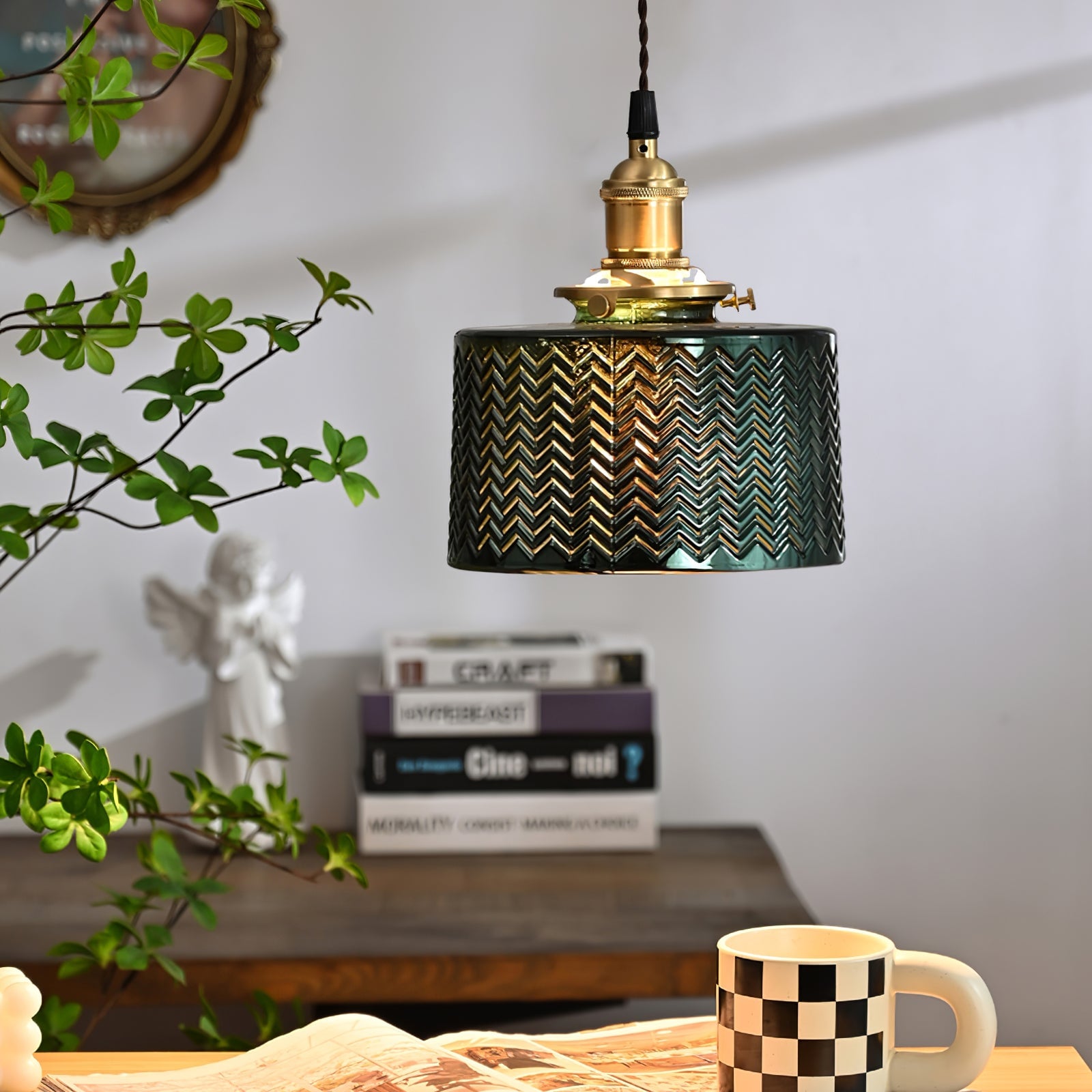 Green Glass Pendant Lamp - Lumpaz