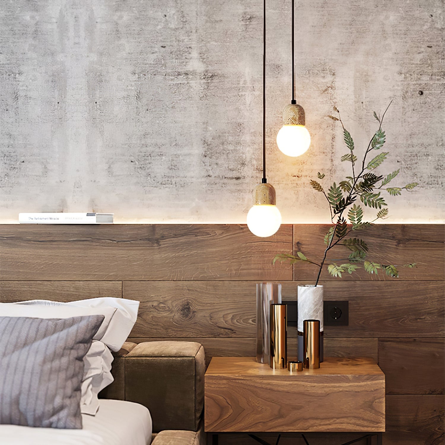 Travertine Pendant Lamp - Lumpaz