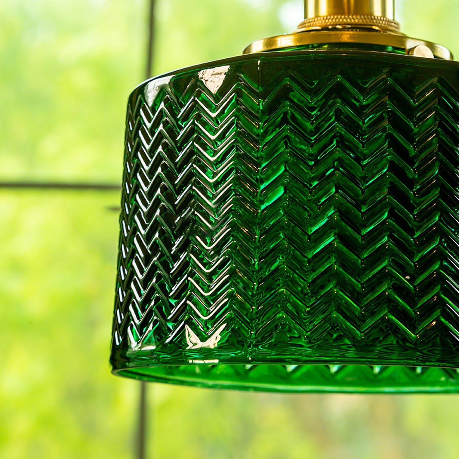 Green Glass Pendant Lamp - Lumpaz