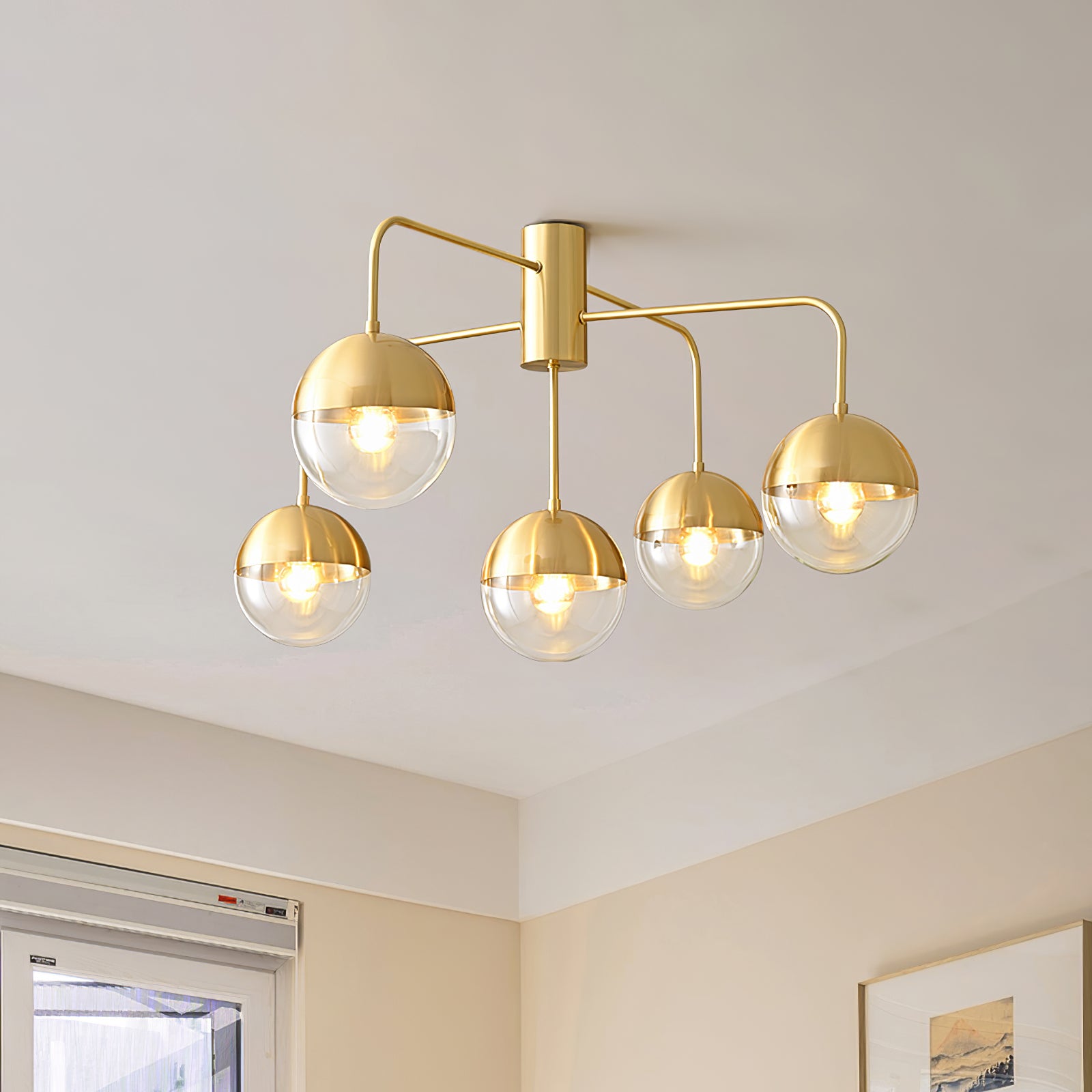 Brass Globulars Ceiling Lamp - Lumpaz
