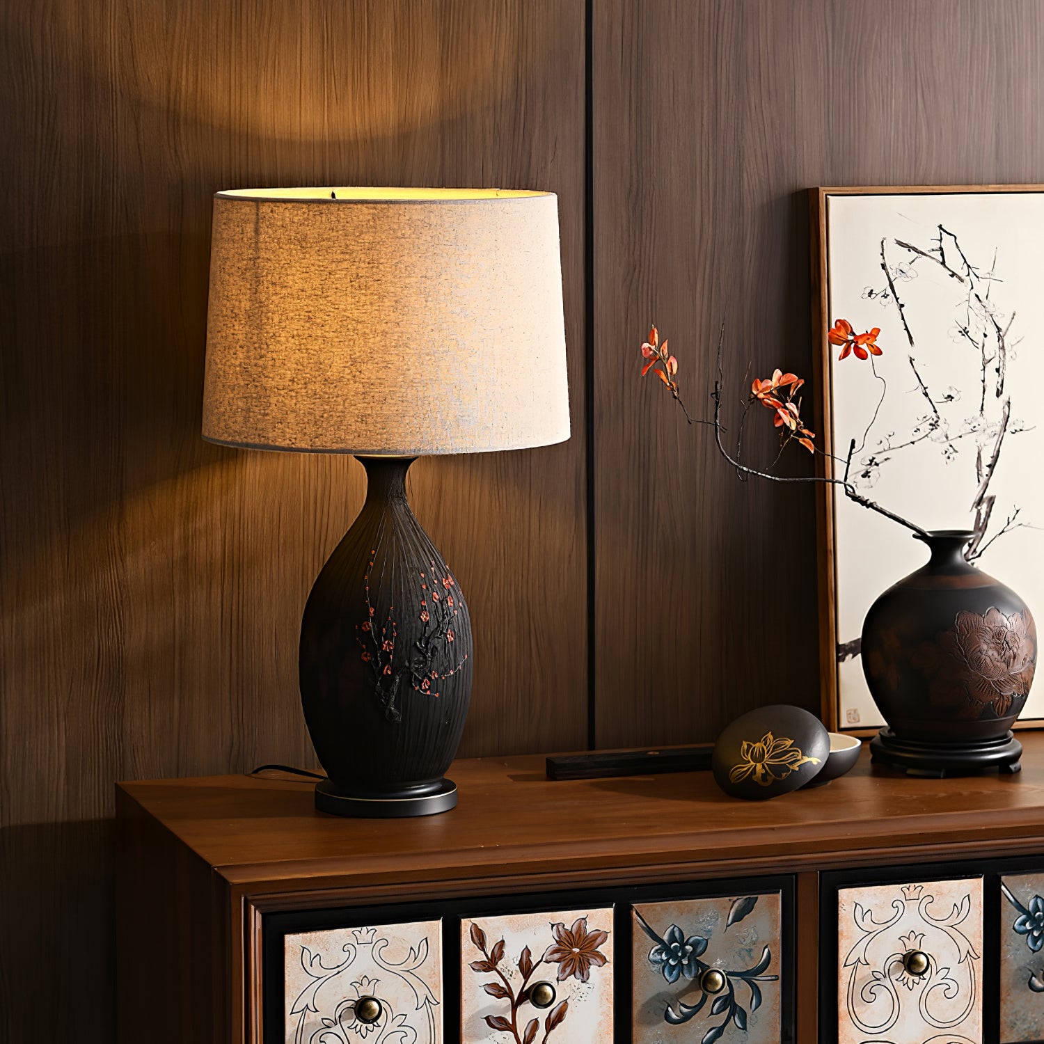 Plum Ceramic Table Lamp - Lumpaz