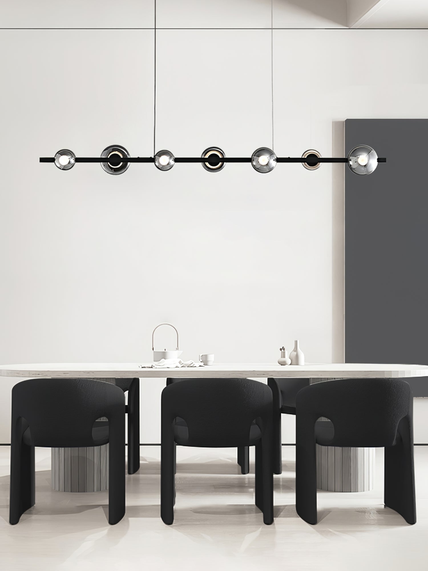 Brass Bar Glass Chandelier - Lumpaz