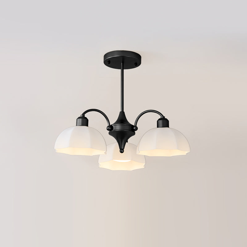 Frosted Glass Bell Chandelier - Lumpaz