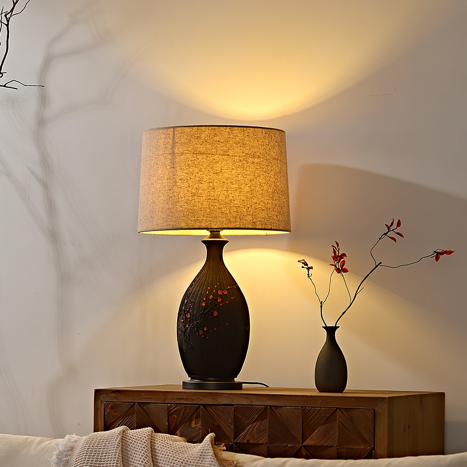 Plum Ceramic Table Lamp - Lumpaz
