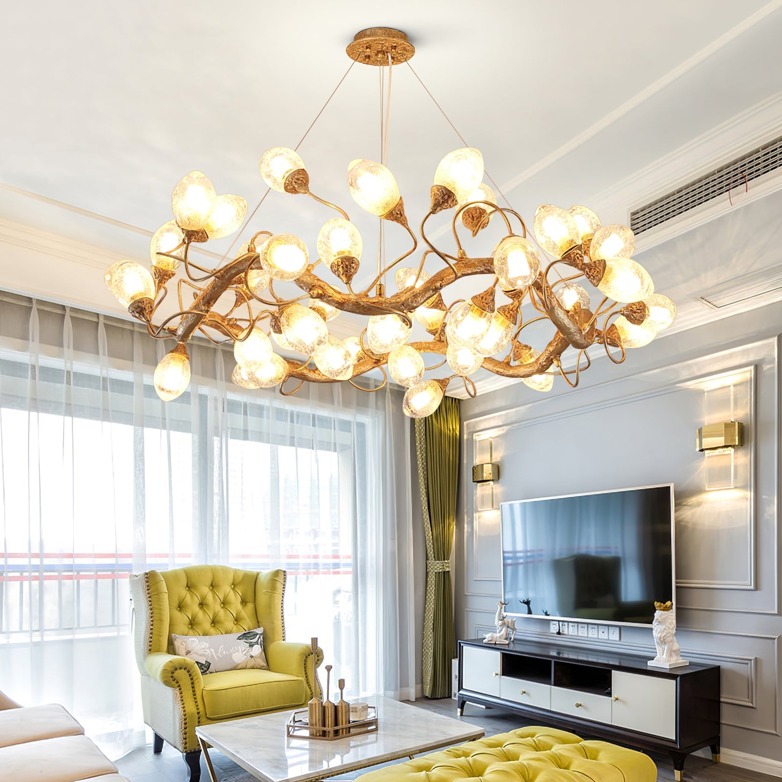 Lotus Brass Chandeliers - Lumpaz