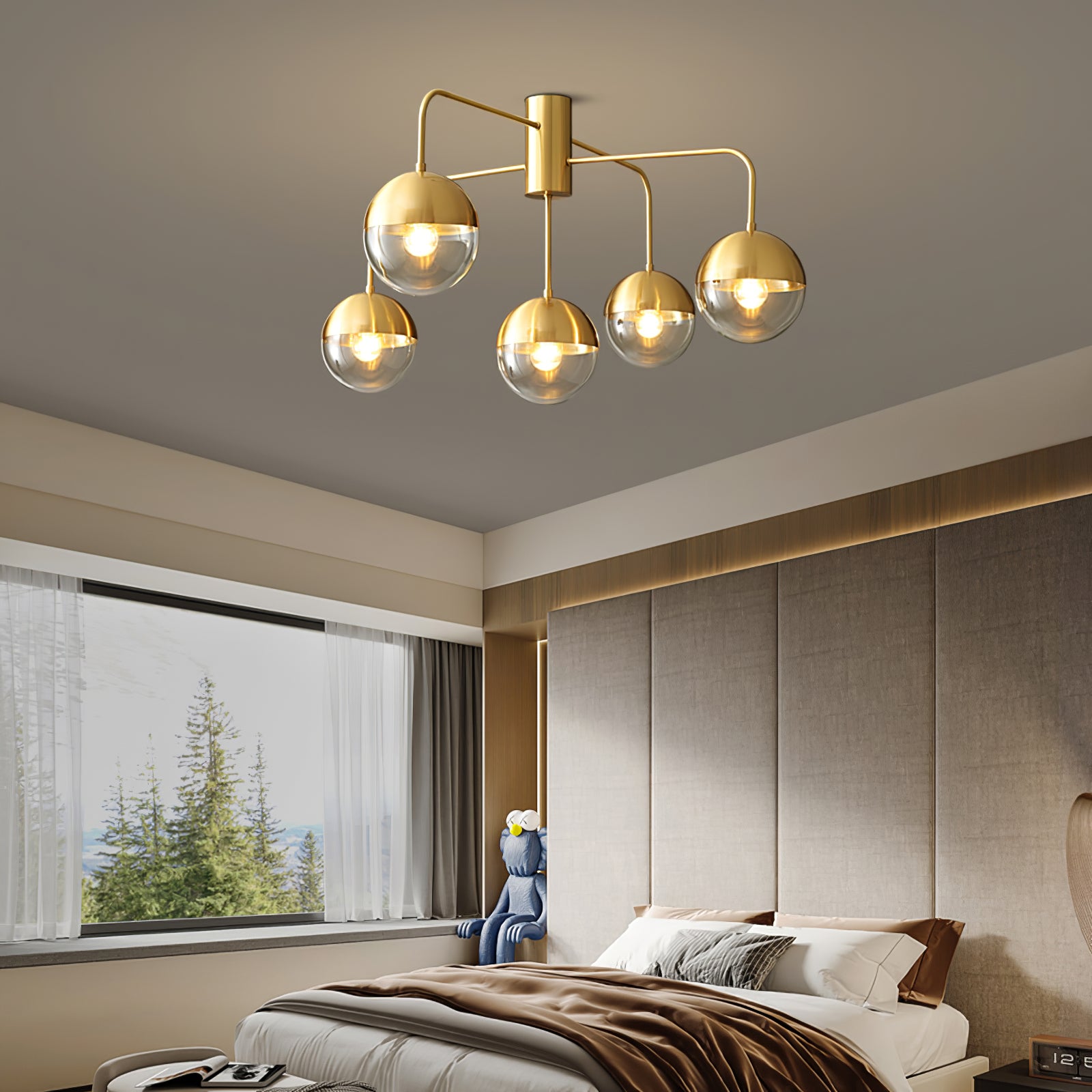 Brass Globulars Ceiling Lamp - Lumpaz