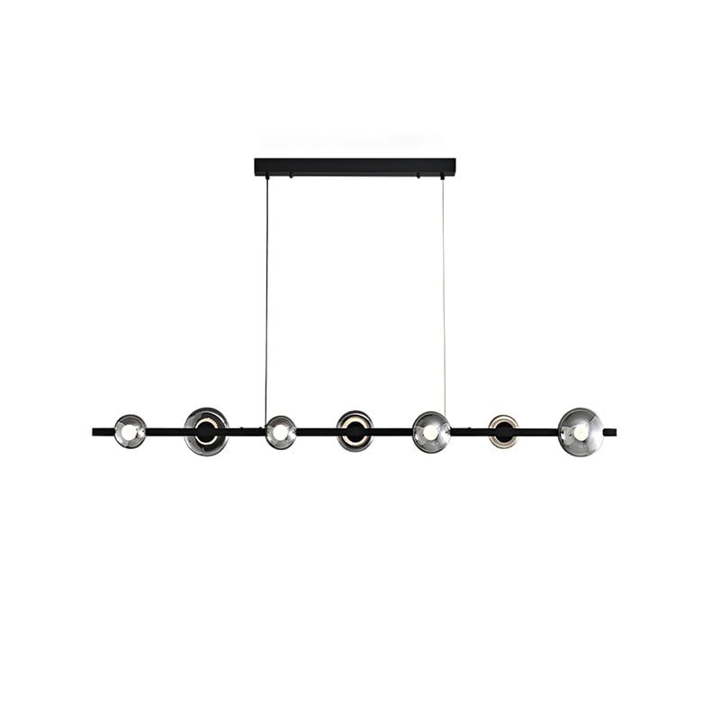 Brass Bar Glass Chandelier - Lumpaz