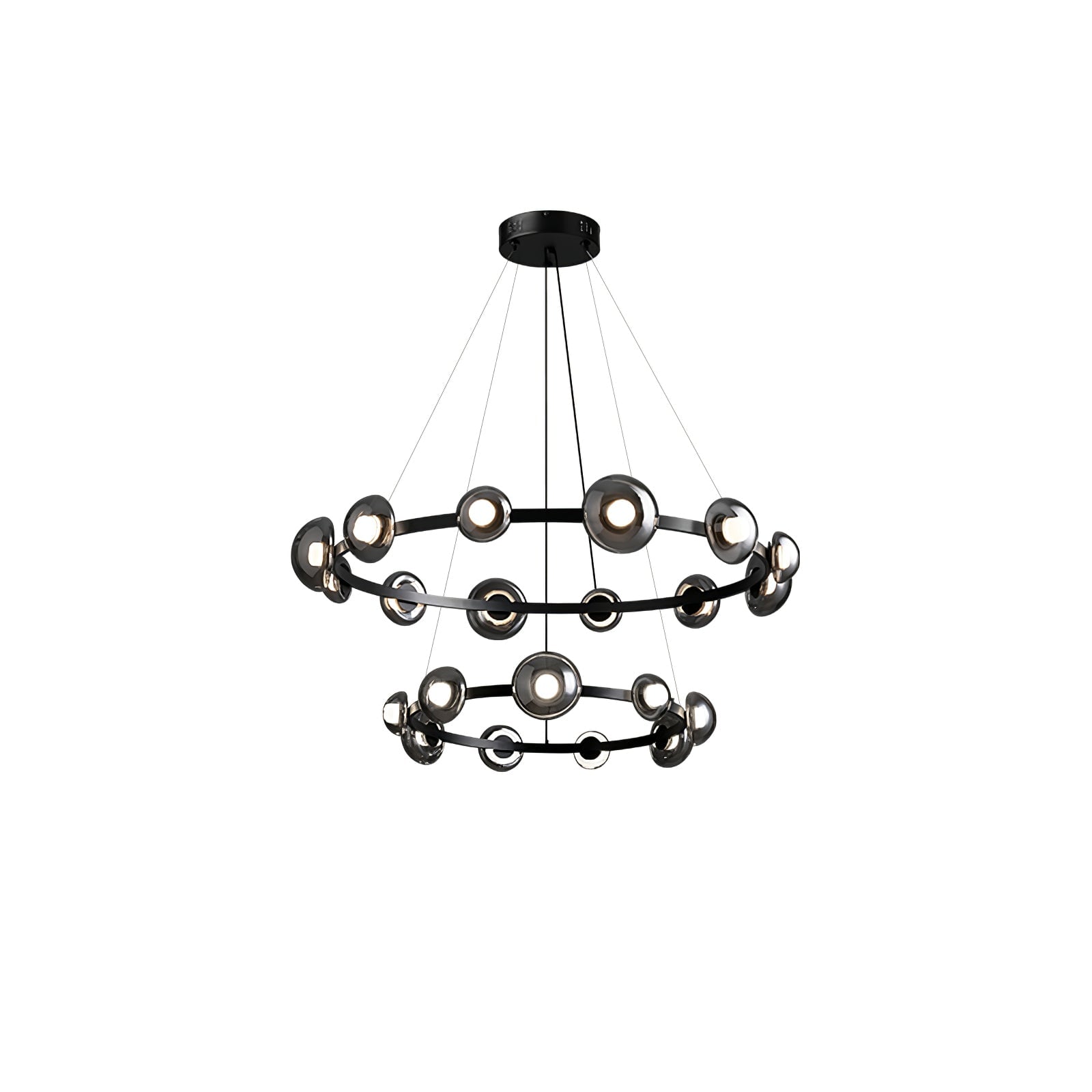 Brass Bar Glass Chandelier - Lumpaz