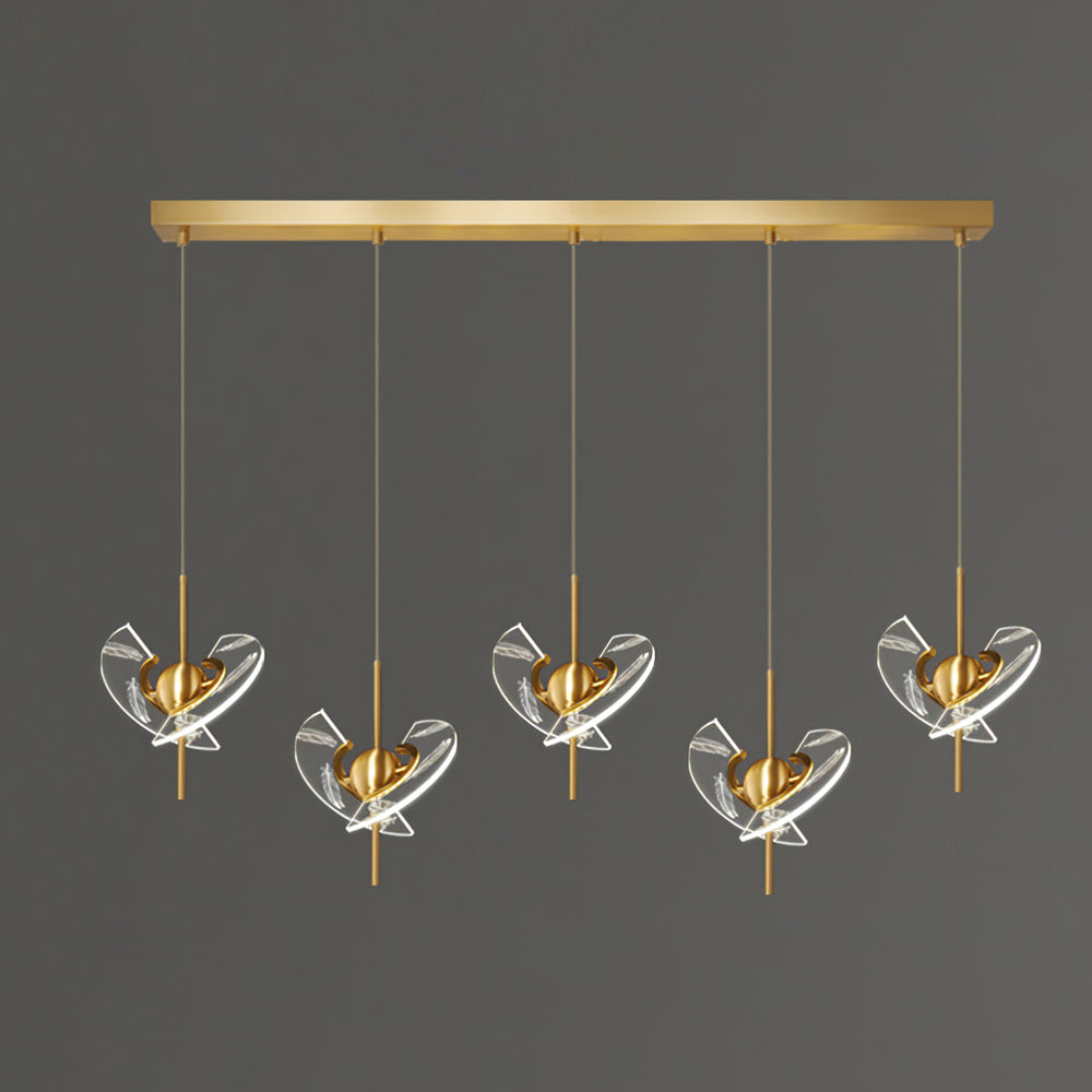 Brass Feather Pendant Lamp - Lumpaz
