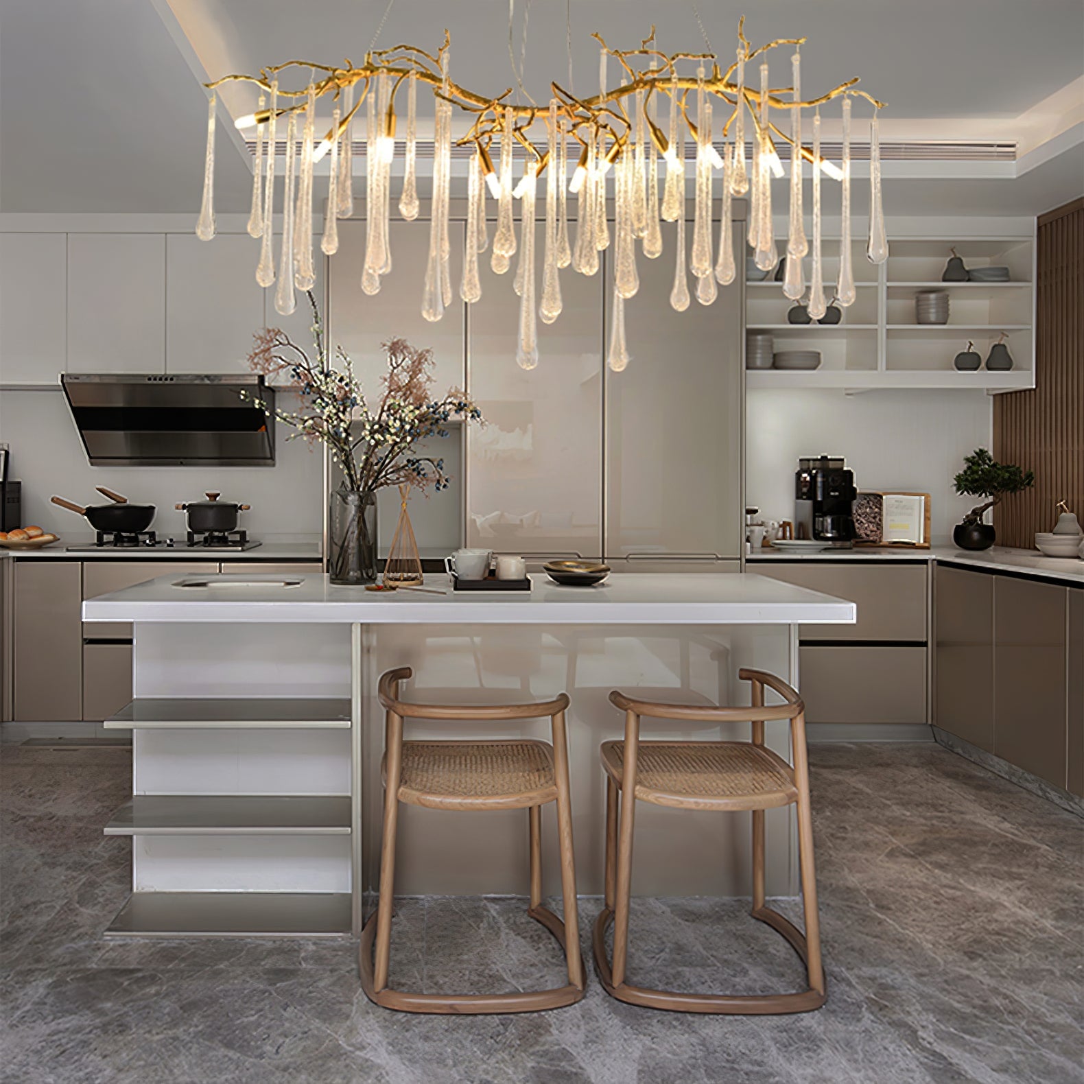 Aqua Makrama Chandeliers - Lumpaz