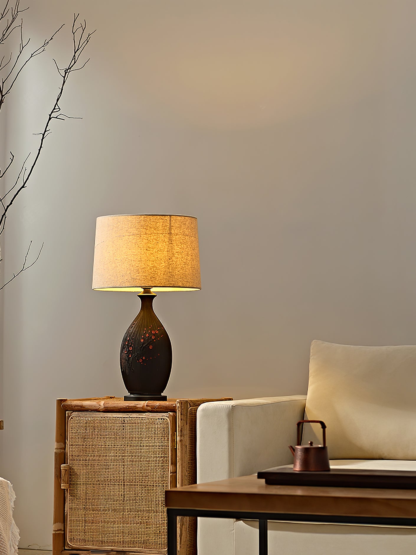 Plum Ceramic Table Lamp - Lumpaz