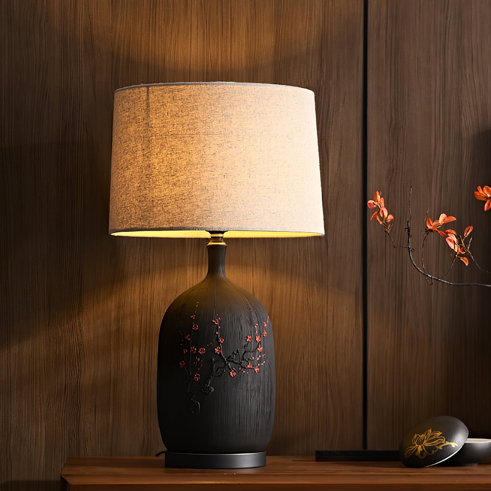 Plum Ceramic Table Lamp - Lumpaz