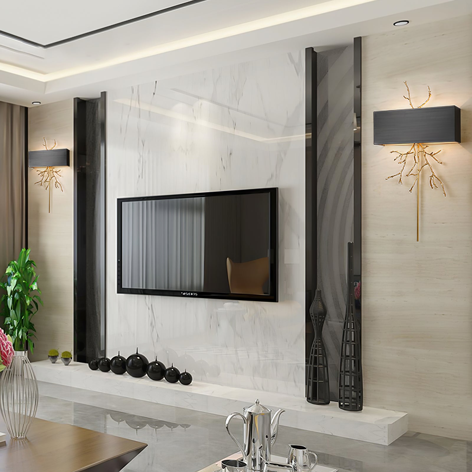 Brass Branch Wall Lamp - Lumpaz