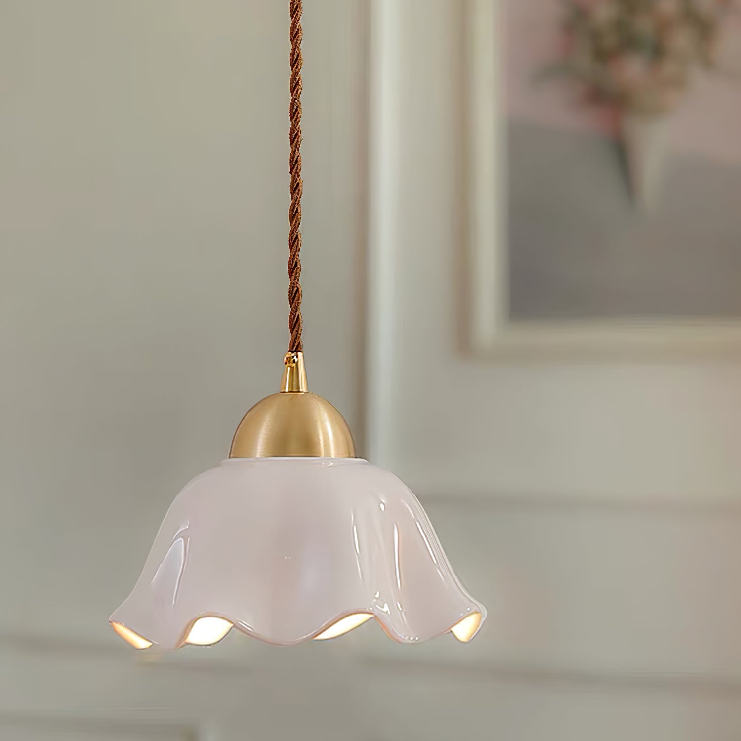 Ceramics Floral Pendant Light - Lumpaz