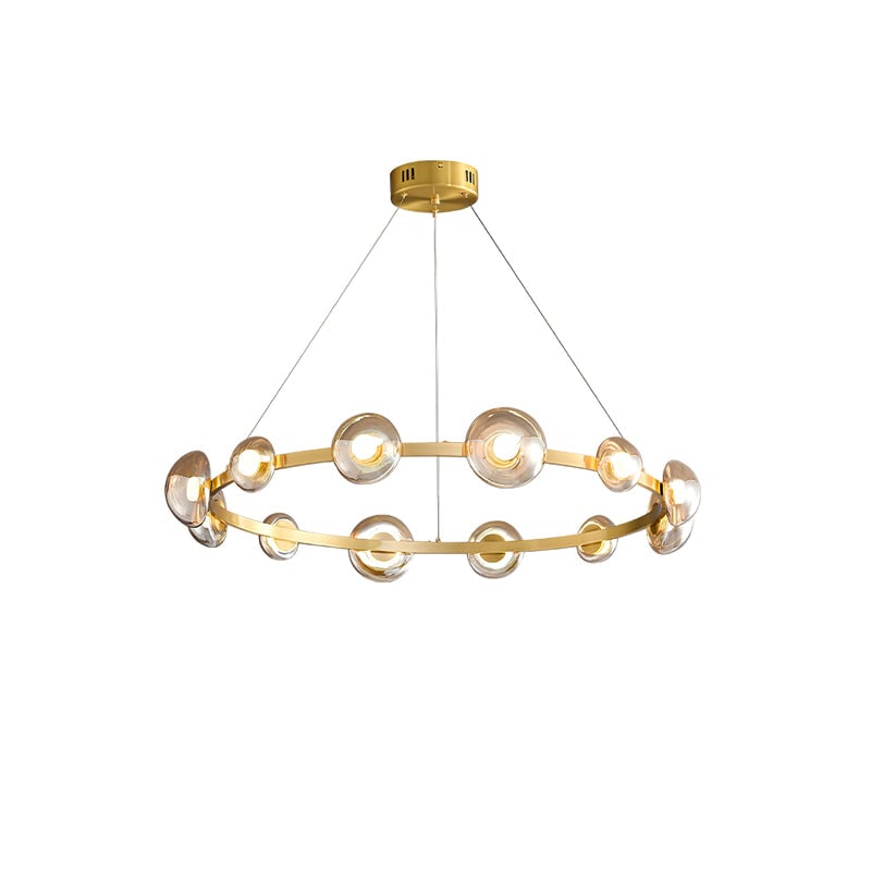 Brass Bar Glass Chandelier - Lumpaz