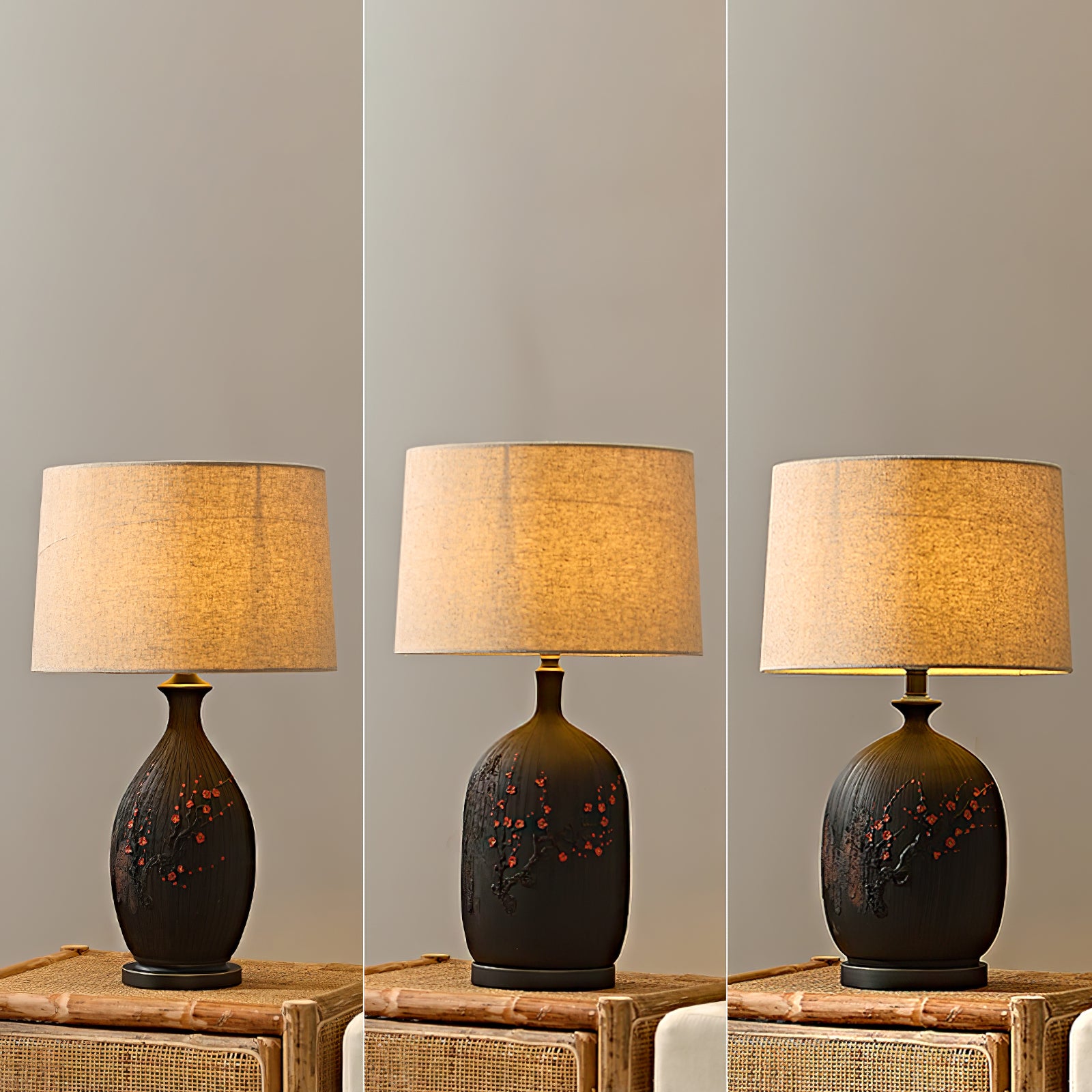 Plum Ceramic Table Lamp - Lumpaz