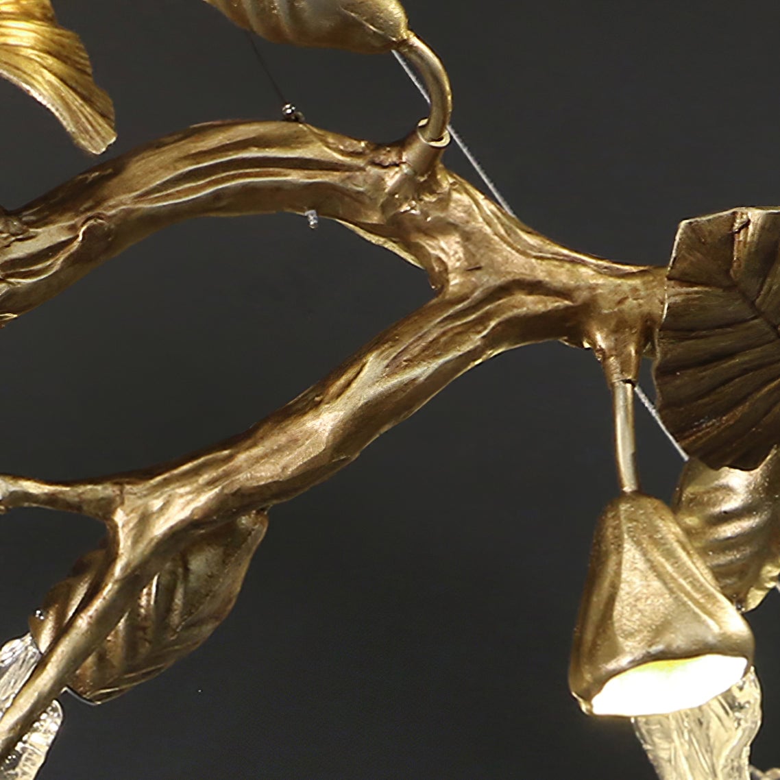 Brass Leaf Chandelier - Lumpaz