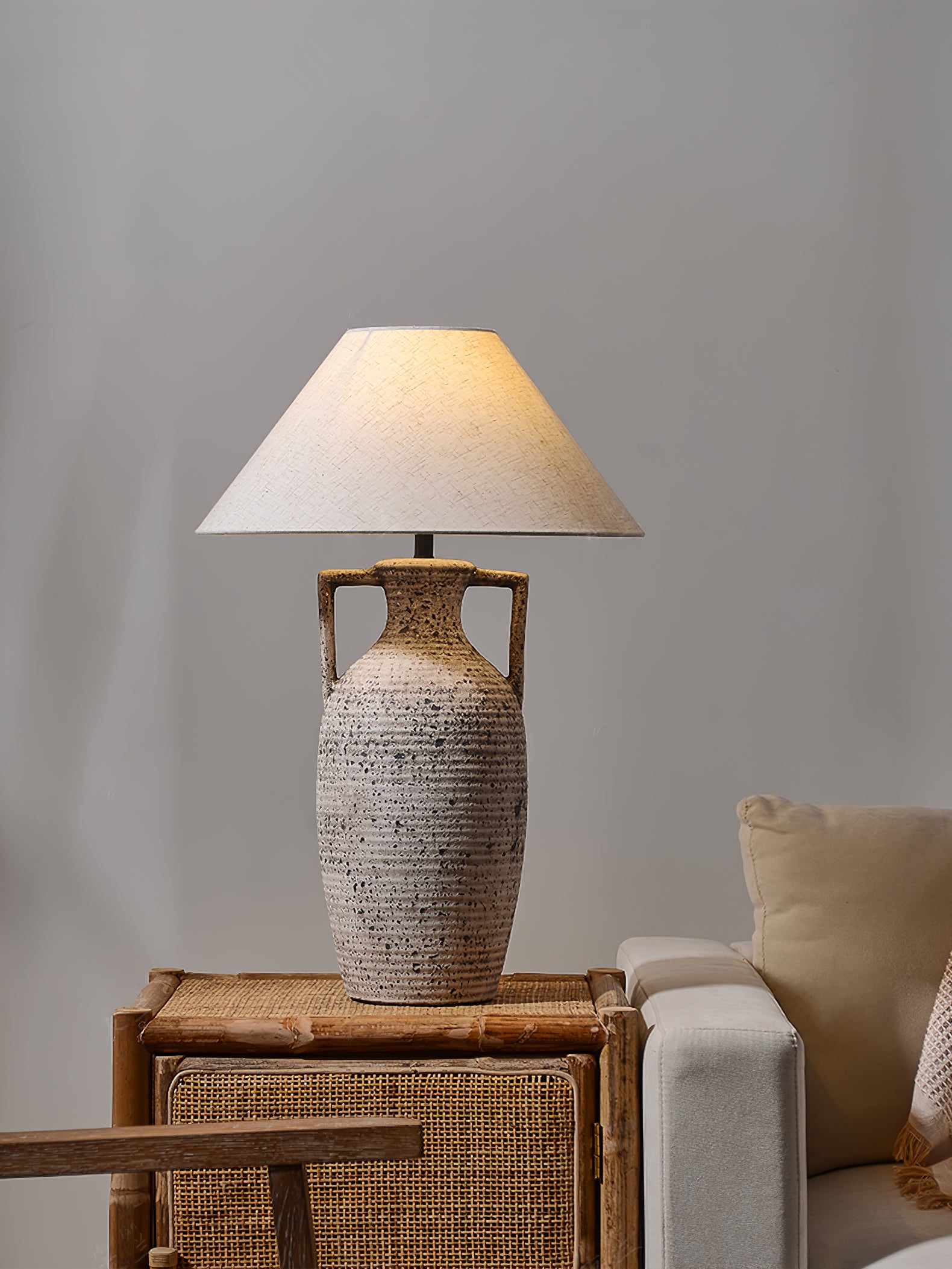 Speckled Ceramic Table Lamp - Lumpaz