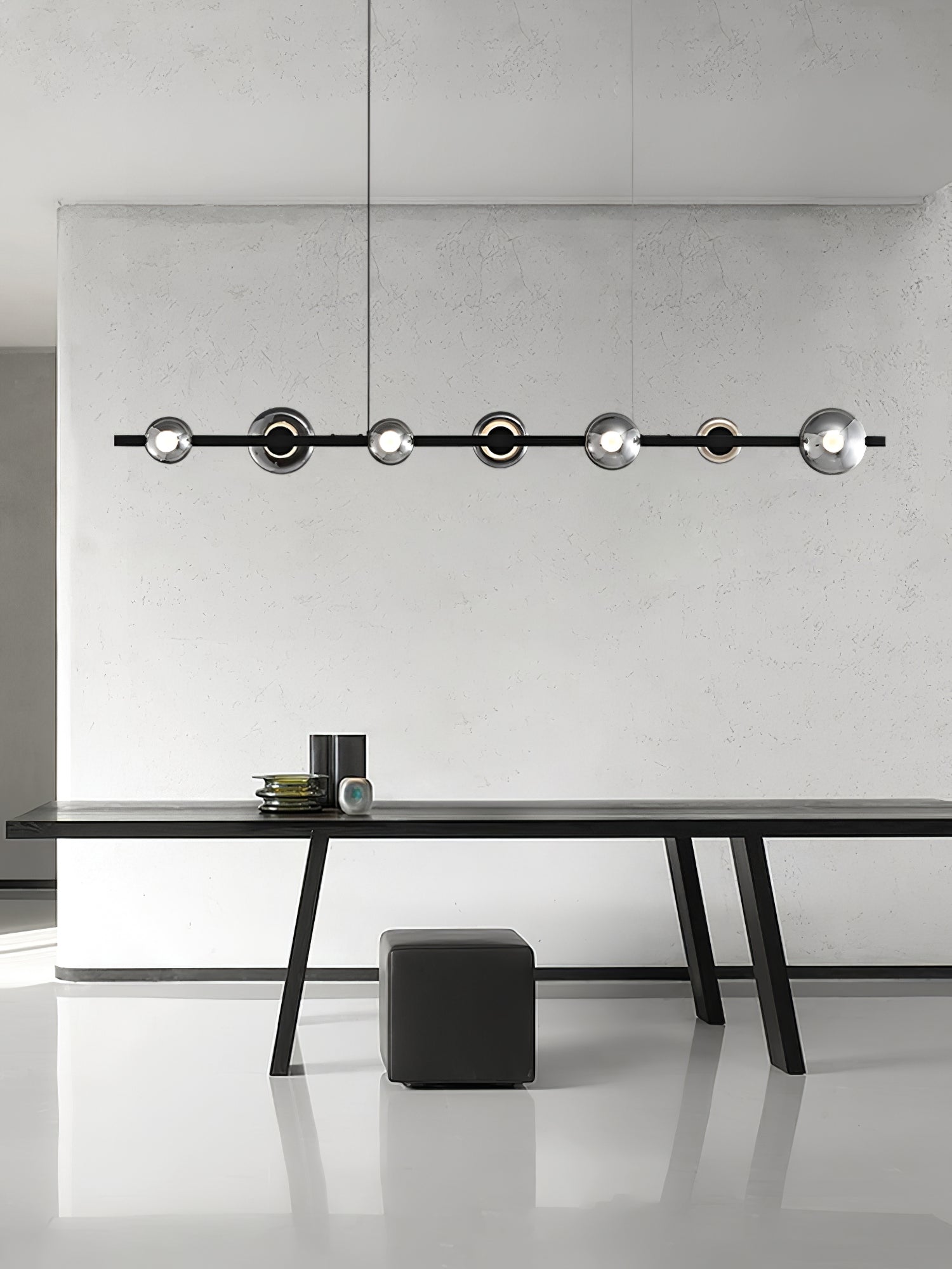 Brass Bar Glass Chandelier - Lumpaz