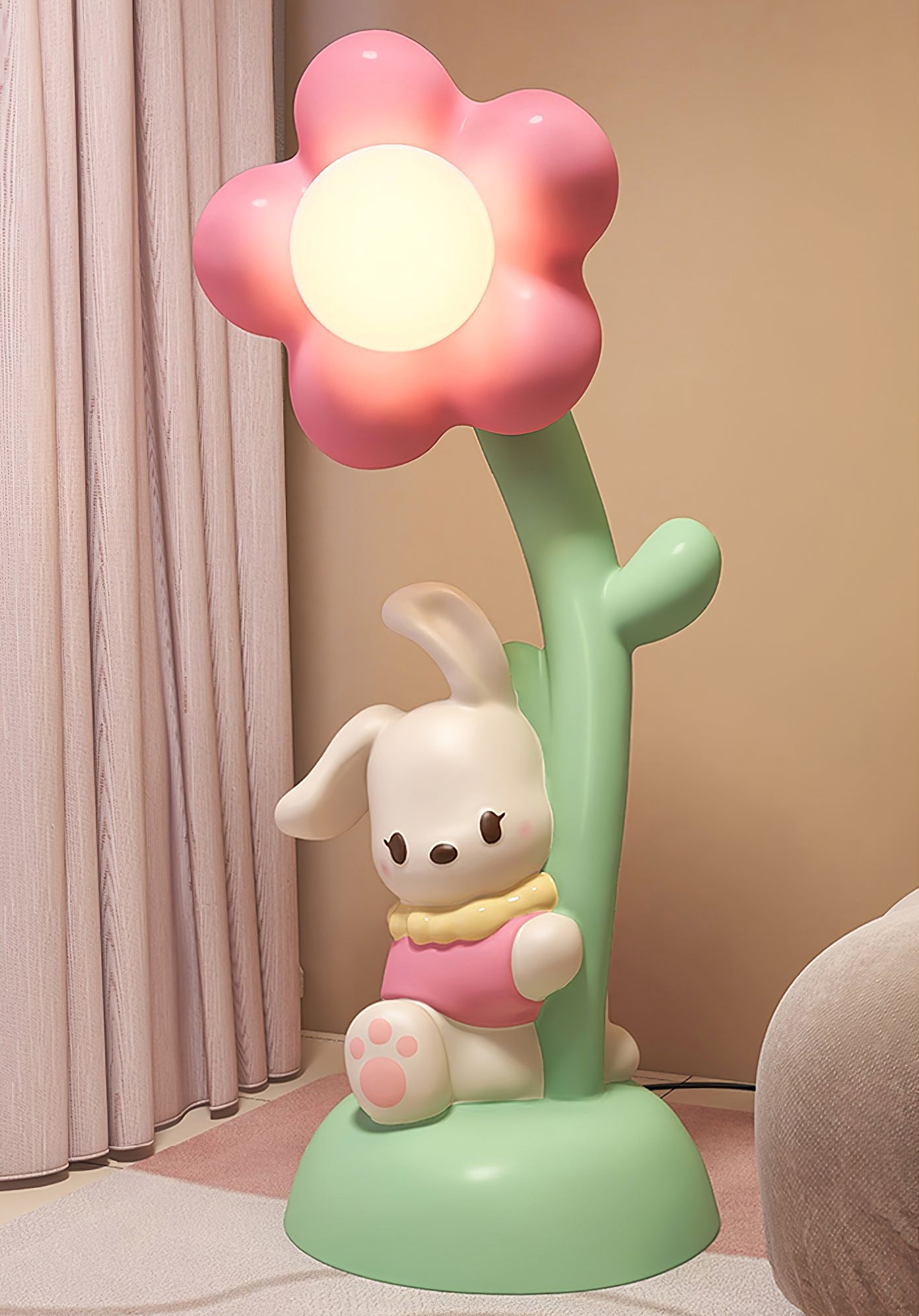 Bunny & Flower Floor Lamp - Lumpaz