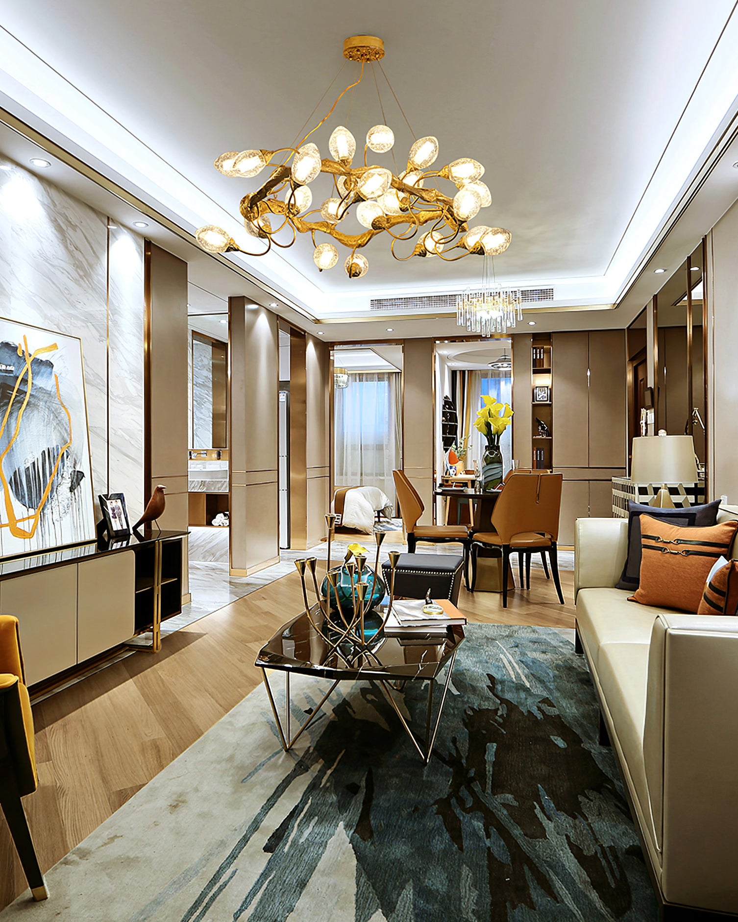 Lotus Brass Chandeliers - Lumpaz