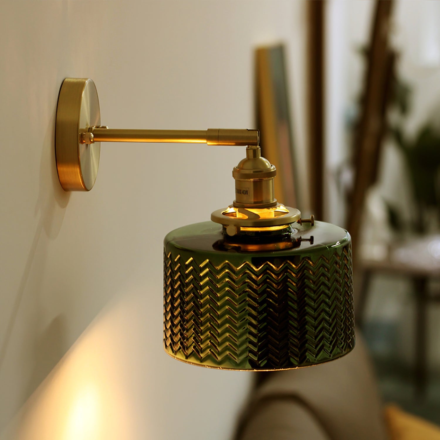 Green Glass Wall Lamp - Lumpaz