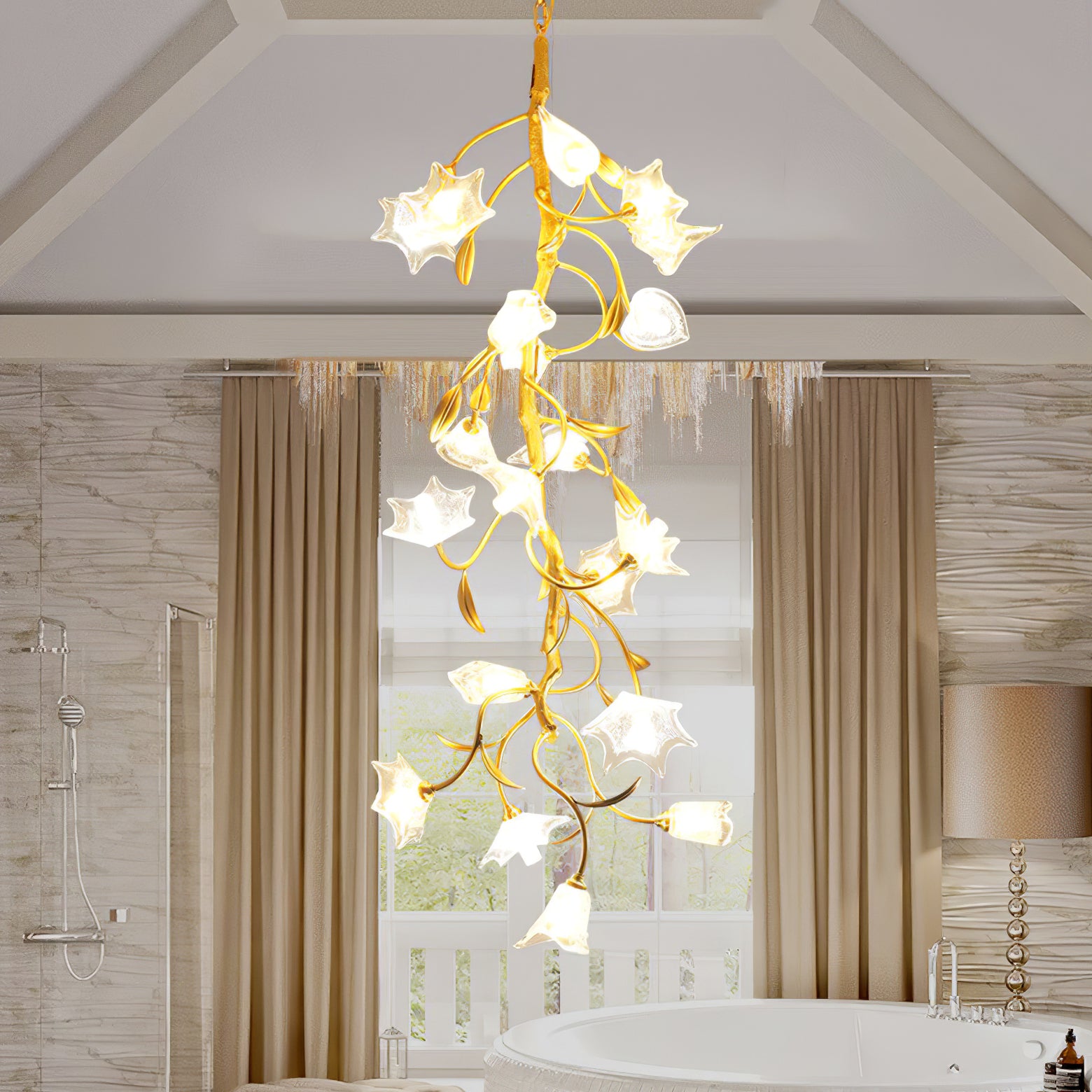 Flower Craftsman Chandelier - Lumpaz