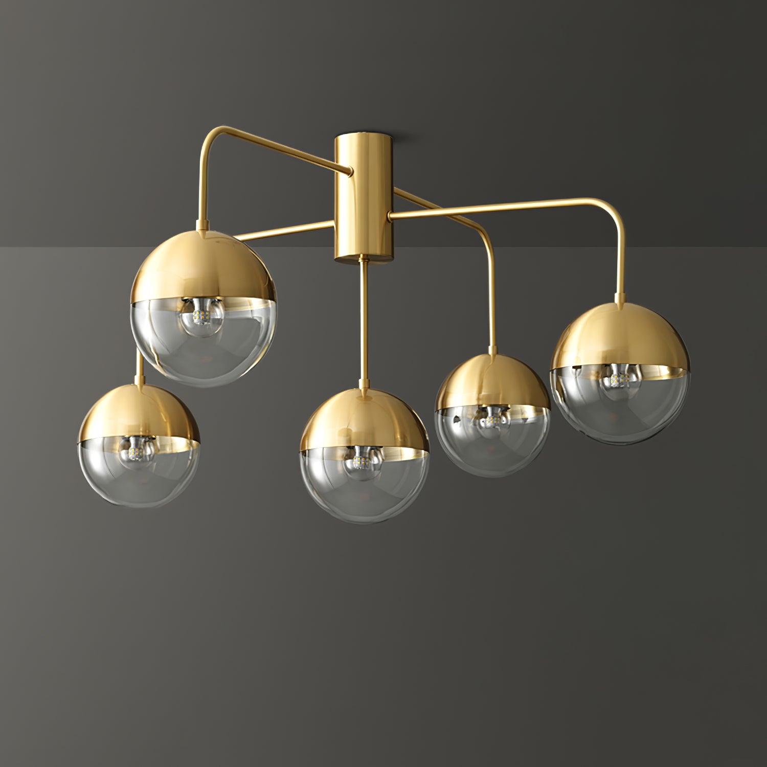 Brass Globulars Ceiling Lamp - Lumpaz