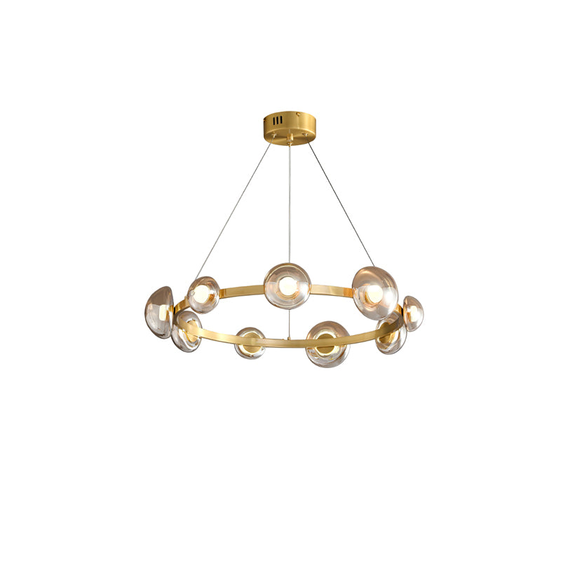 Brass Bar Glass Chandelier - Lumpaz