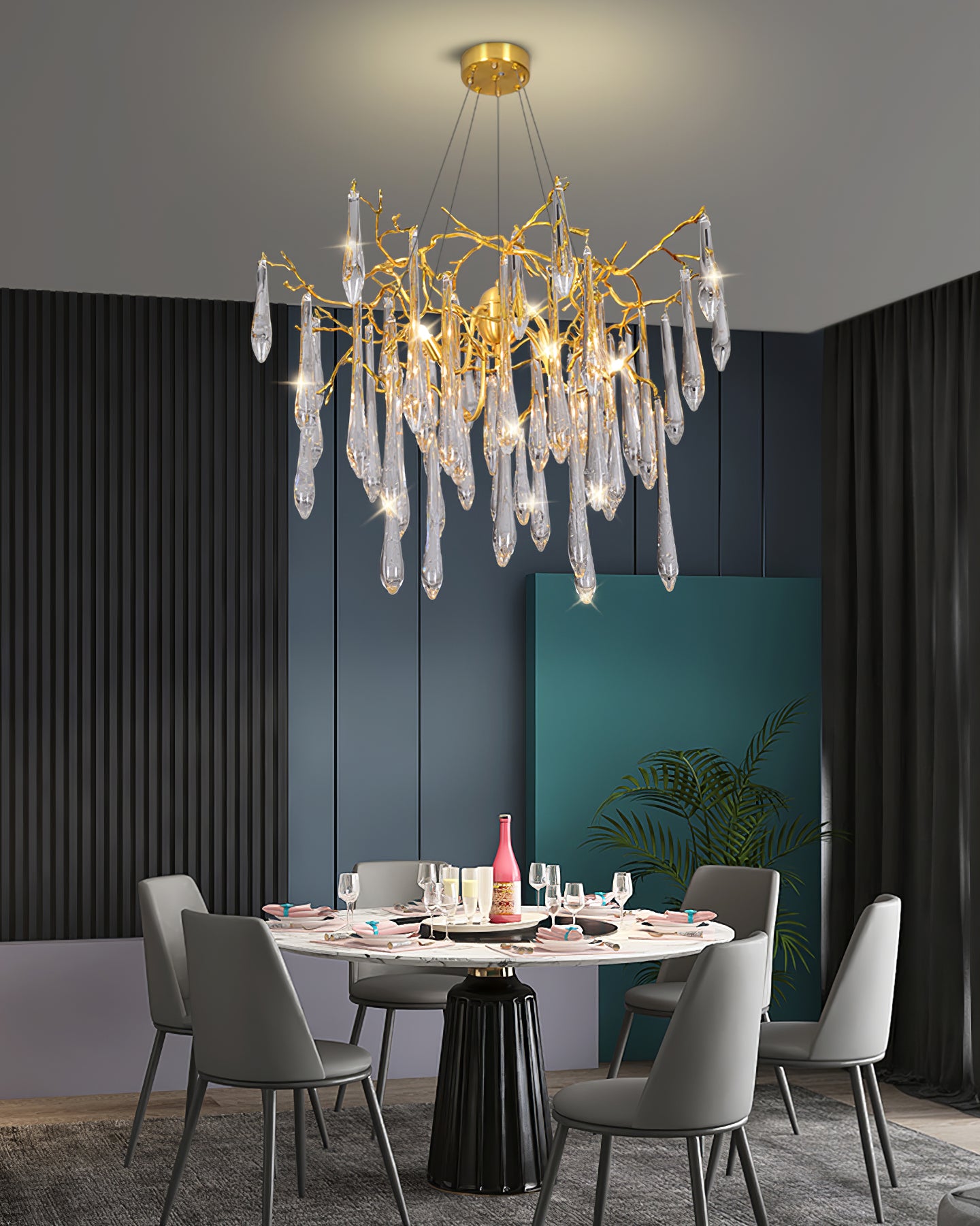 Icicle Crystal Chandelier - Lumpaz