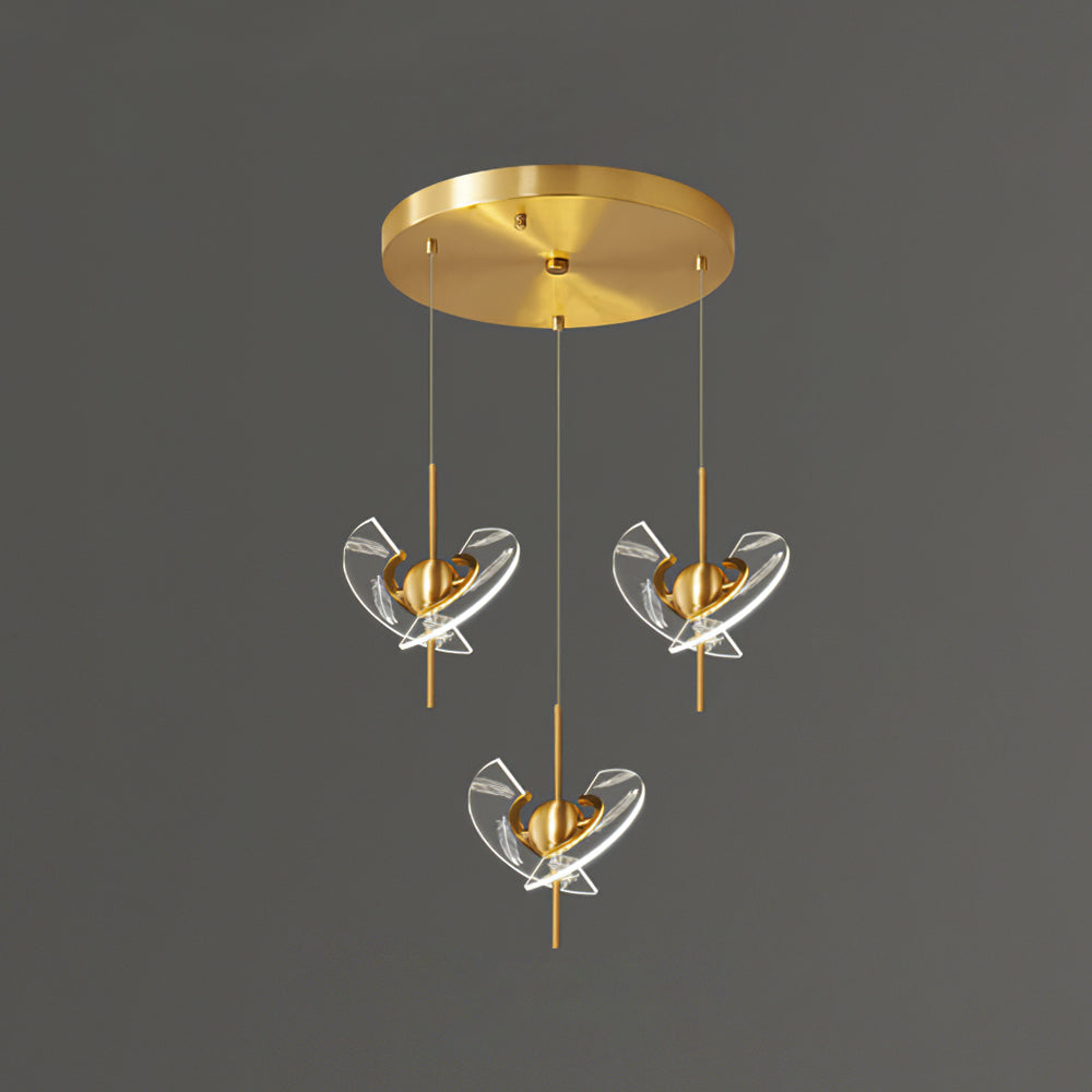 Brass Feather Pendant Lamp - Lumpaz