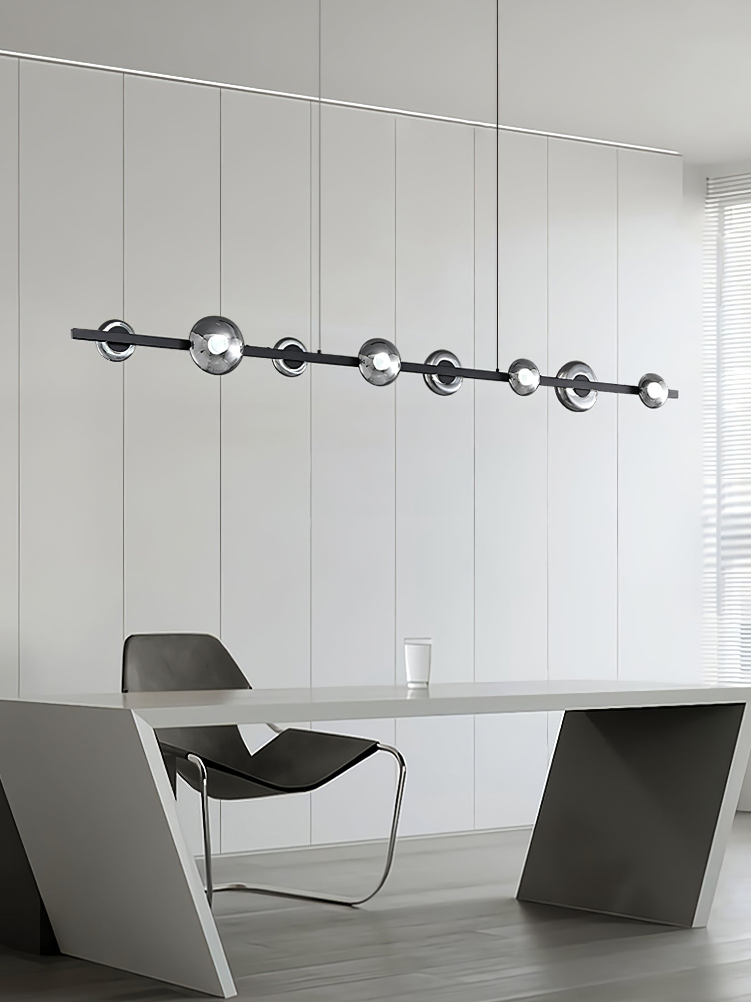 Brass Bar Glass Chandelier - Lumpaz