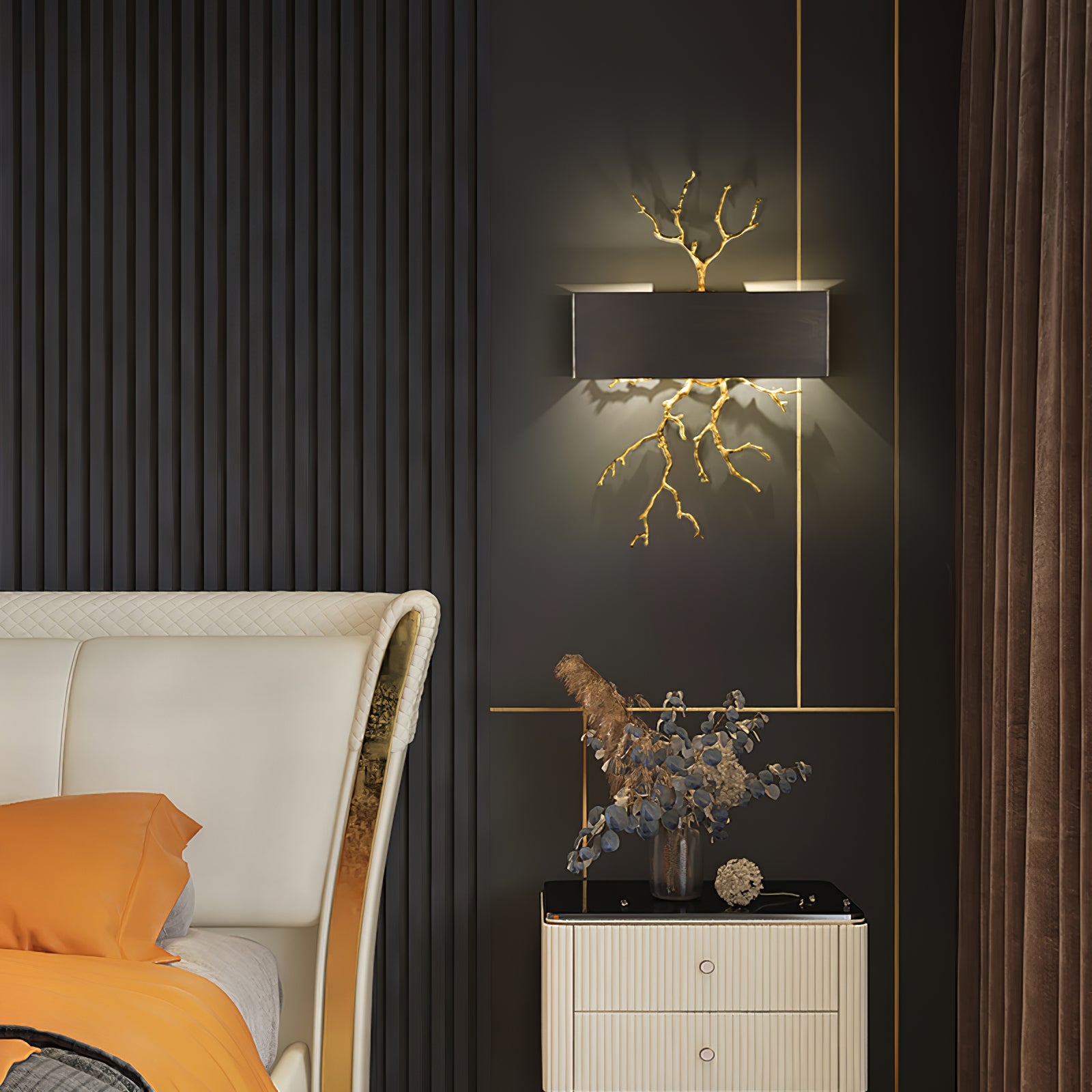 Brass Branch Wall Lamp - Lumpaz