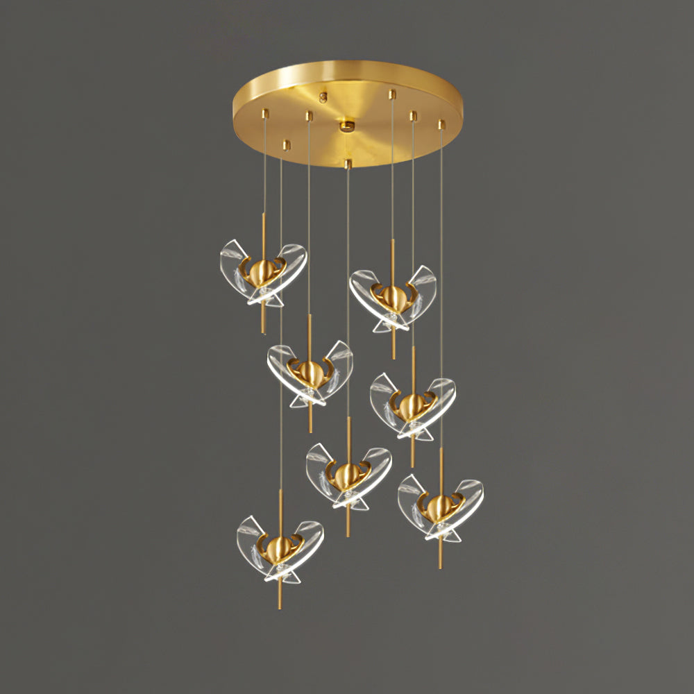 Brass Feather Pendant Lamp - Lumpaz