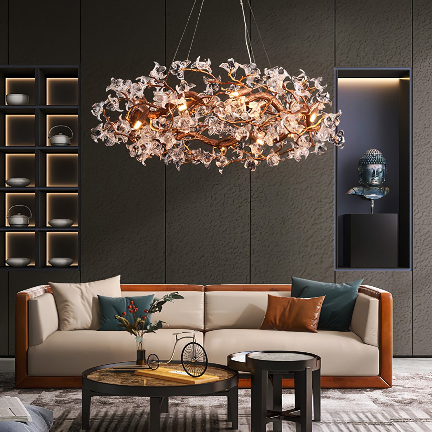 Hibiscus Flower Chandelier - Lumpaz