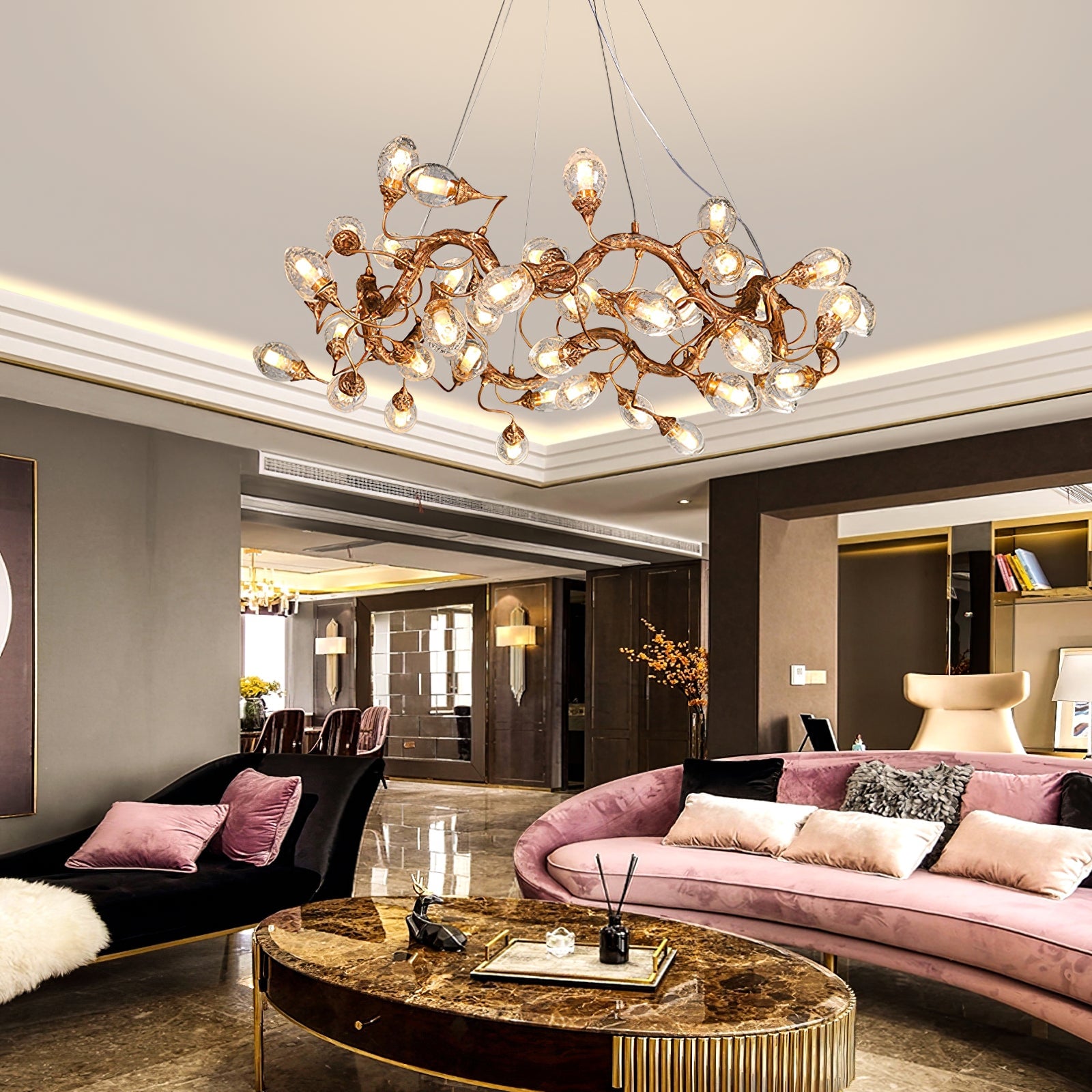Lotus Brass Chandeliers - Lumpaz