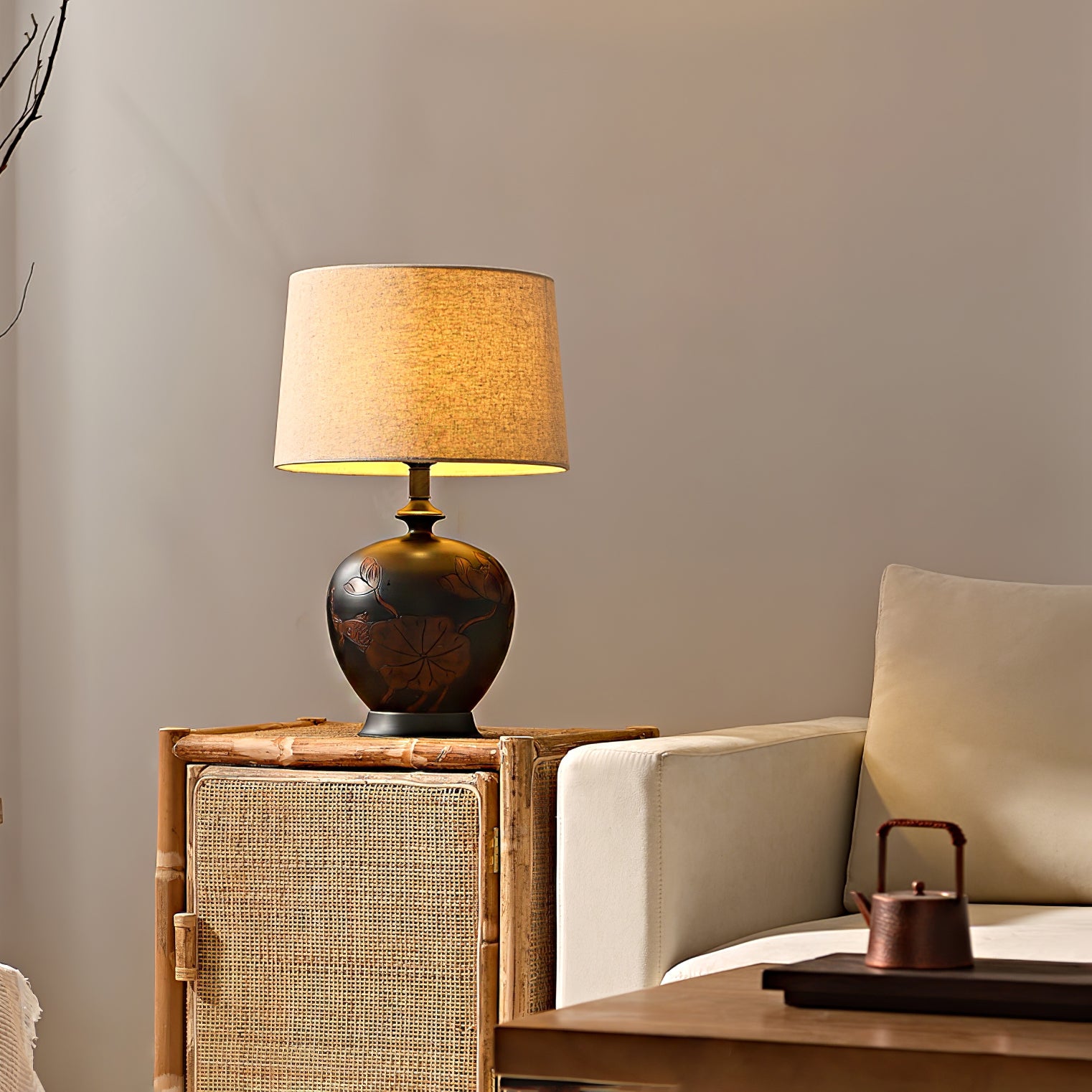 Fish Motif Ceramic Table Lamp - Lumpaz