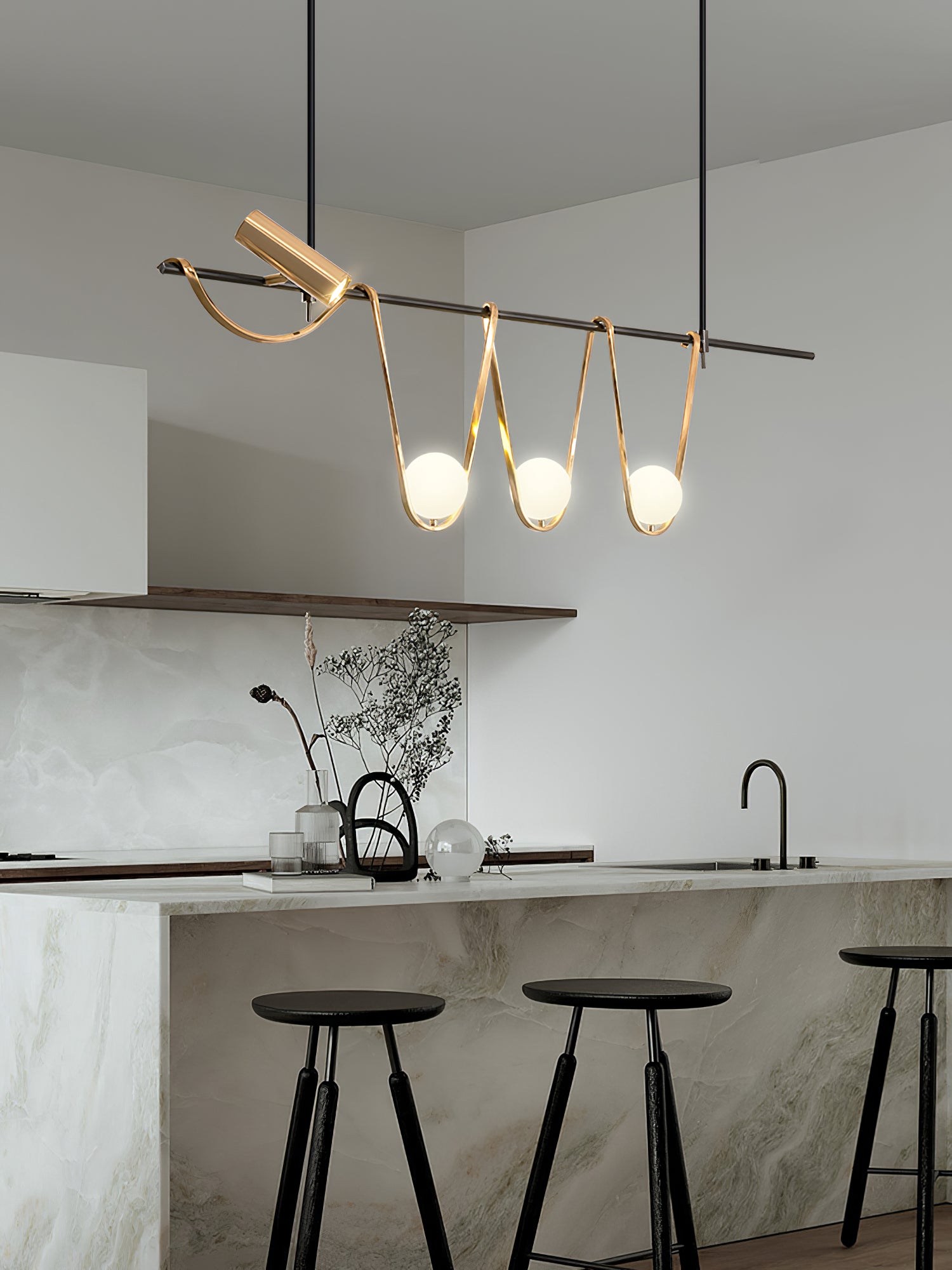 Linear Island Chandelier - Lumpaz