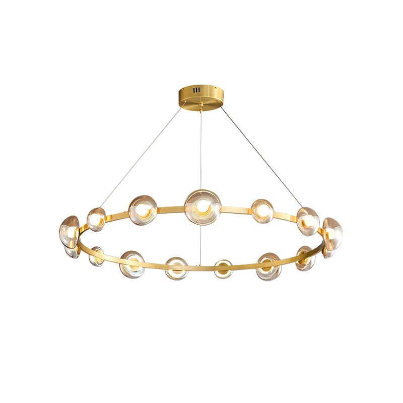 Brass Bar Glass Chandelier - Lumpaz